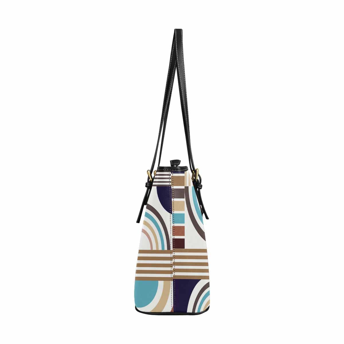 Large Leather Tote Shoulder Bag in multicolor, showcasing its spacious design and stylish appearance.