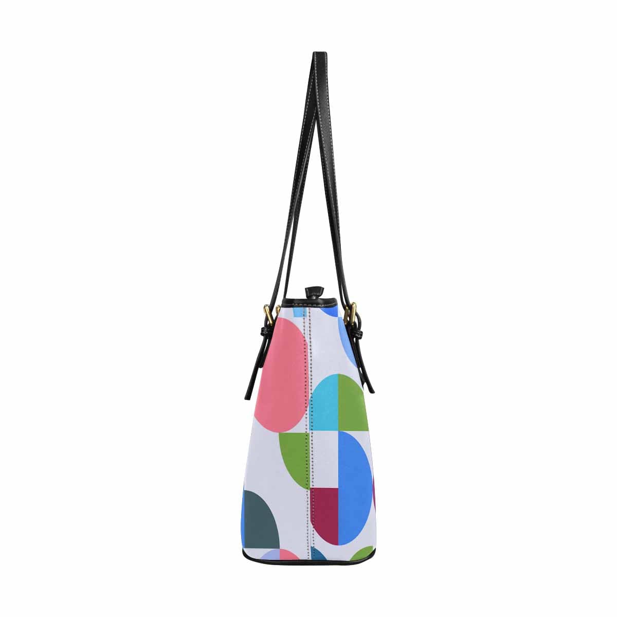 Large Leather Tote Shoulder Bag in multicolor, showcasing its spacious design and durable PU leather material.