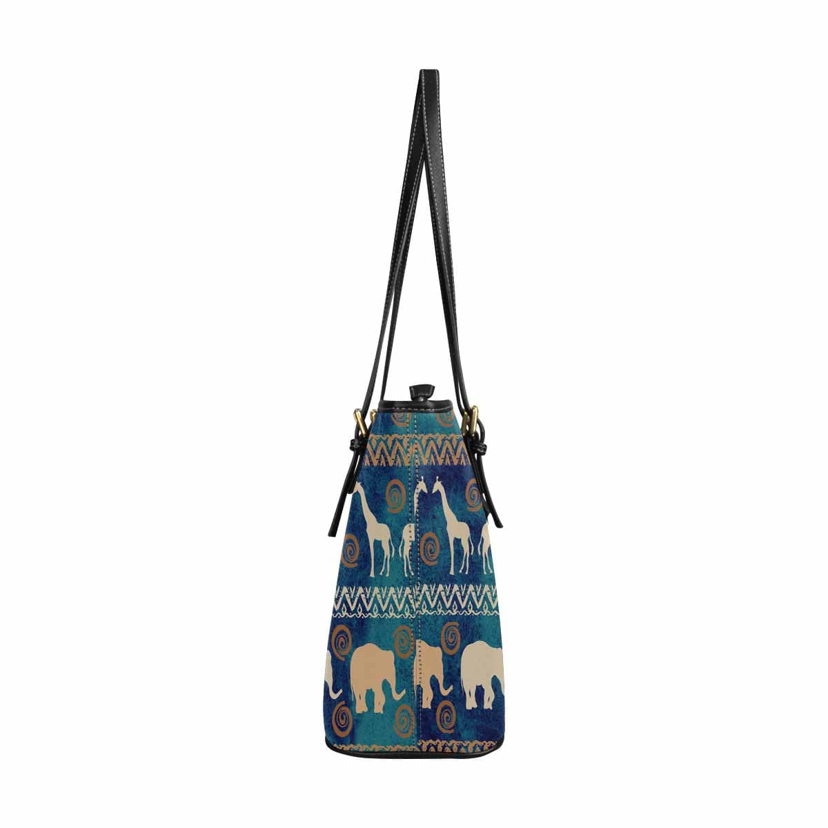 Large Leather Tote Shoulder Bag in multicolor, showcasing its spacious design and stylish appearance.