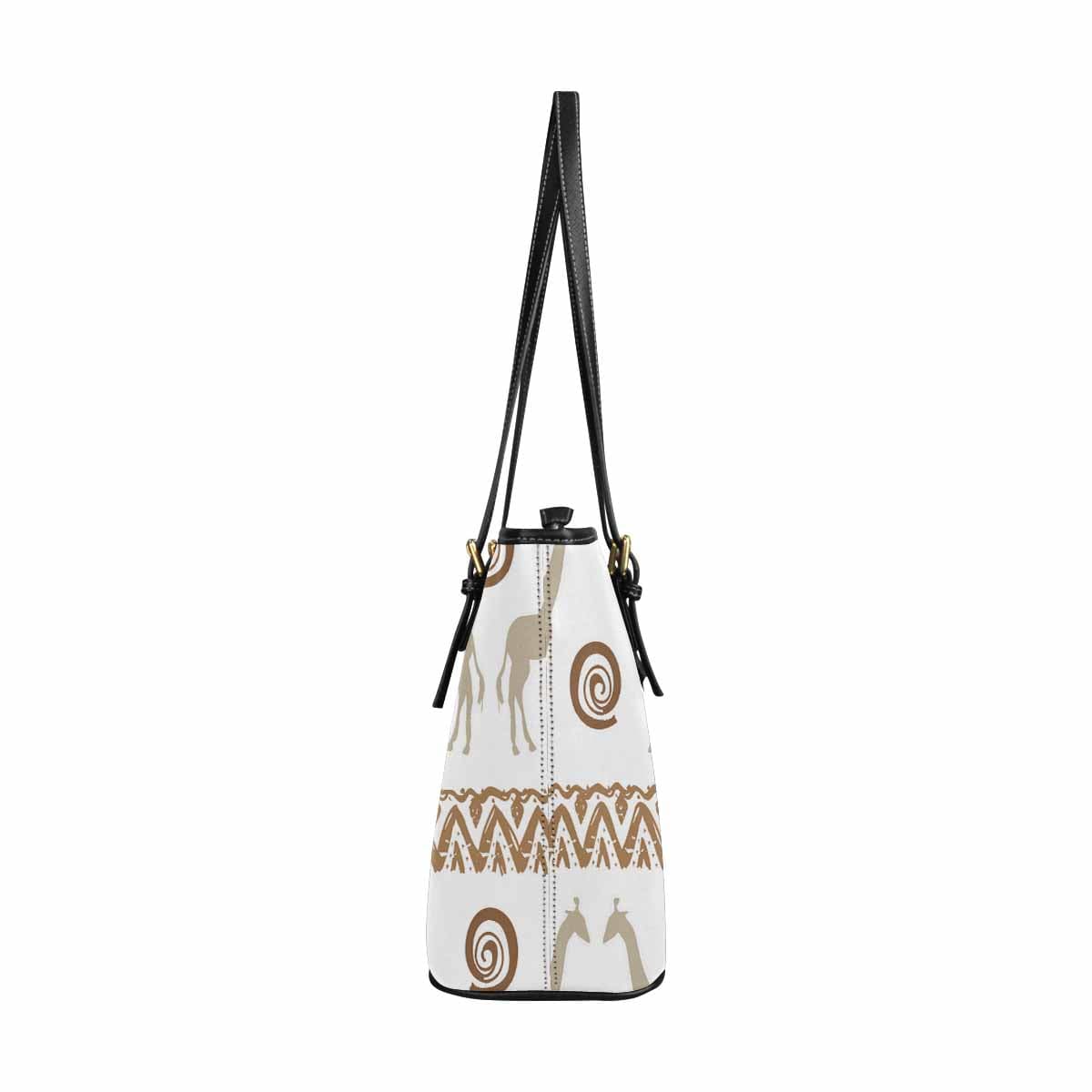 Large Leather Tote Shoulder Bag in multicolor, showcasing its spacious design and adjustable straps.