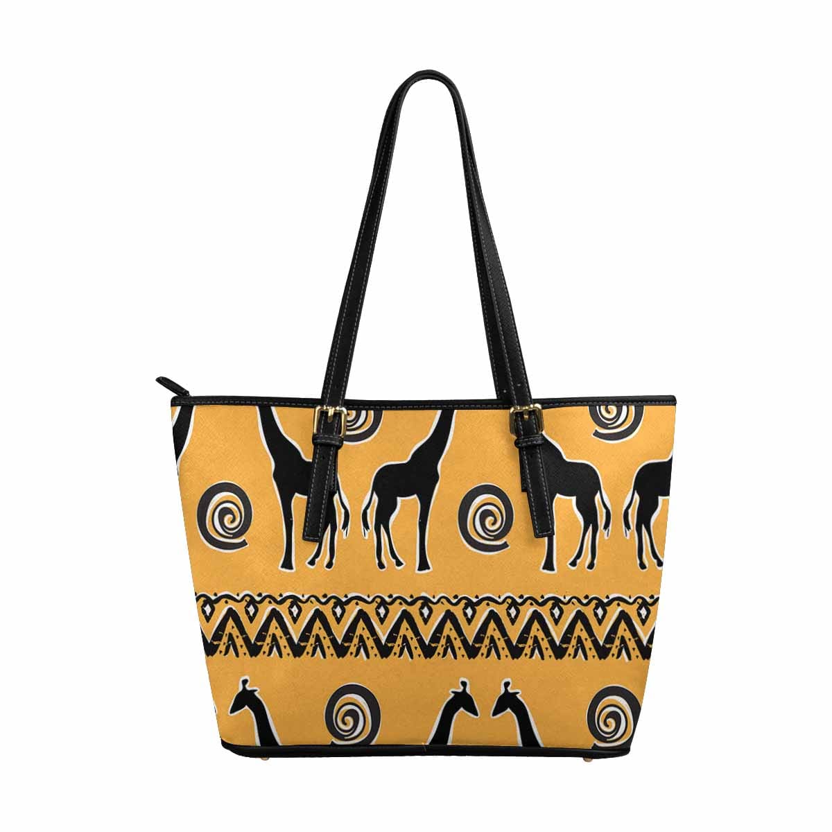 Large Leather Tote Shoulder Bag in multicolor, showcasing its spacious design and stylish appearance.