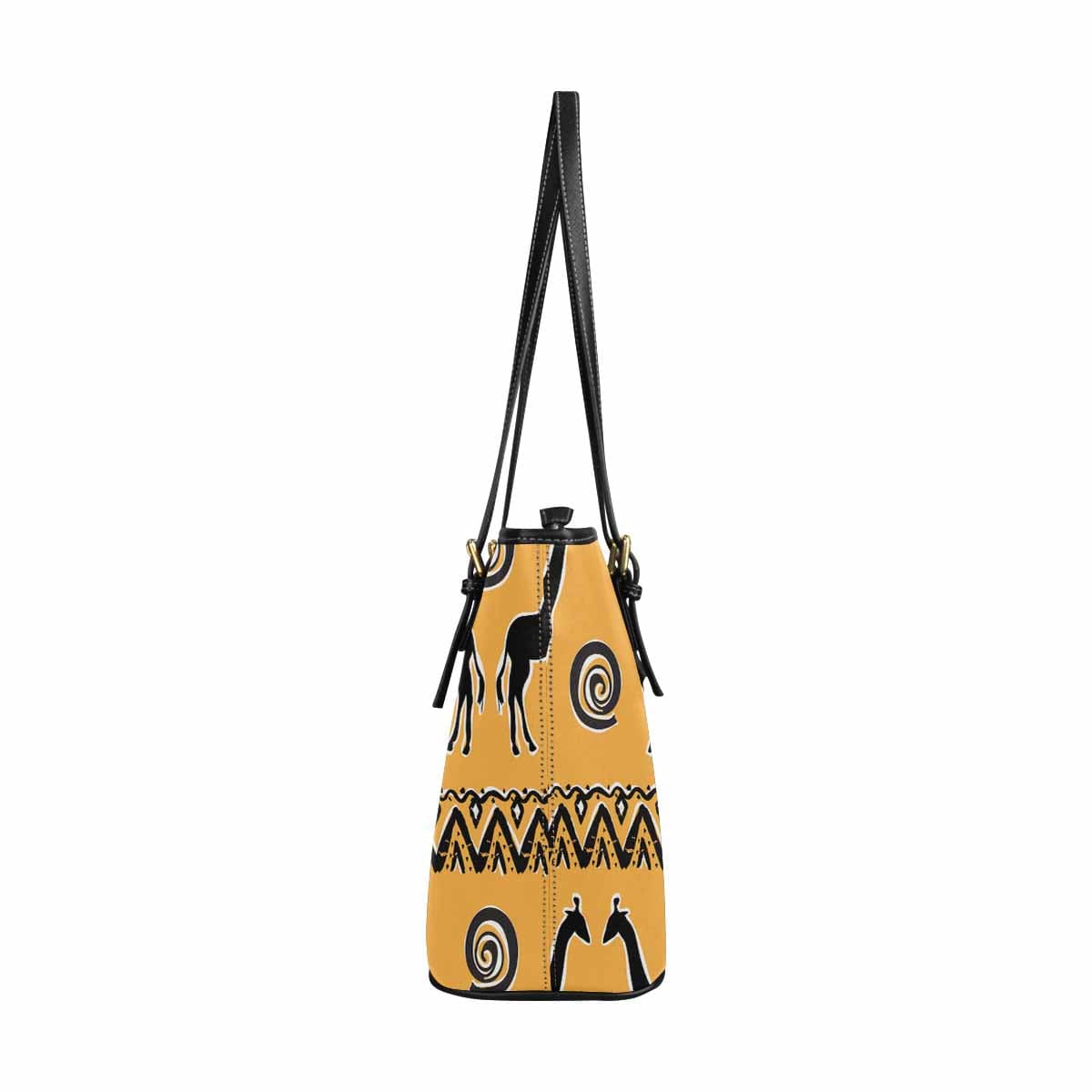 Large Leather Tote Shoulder Bag in multicolor, showcasing its spacious design and stylish appearance.