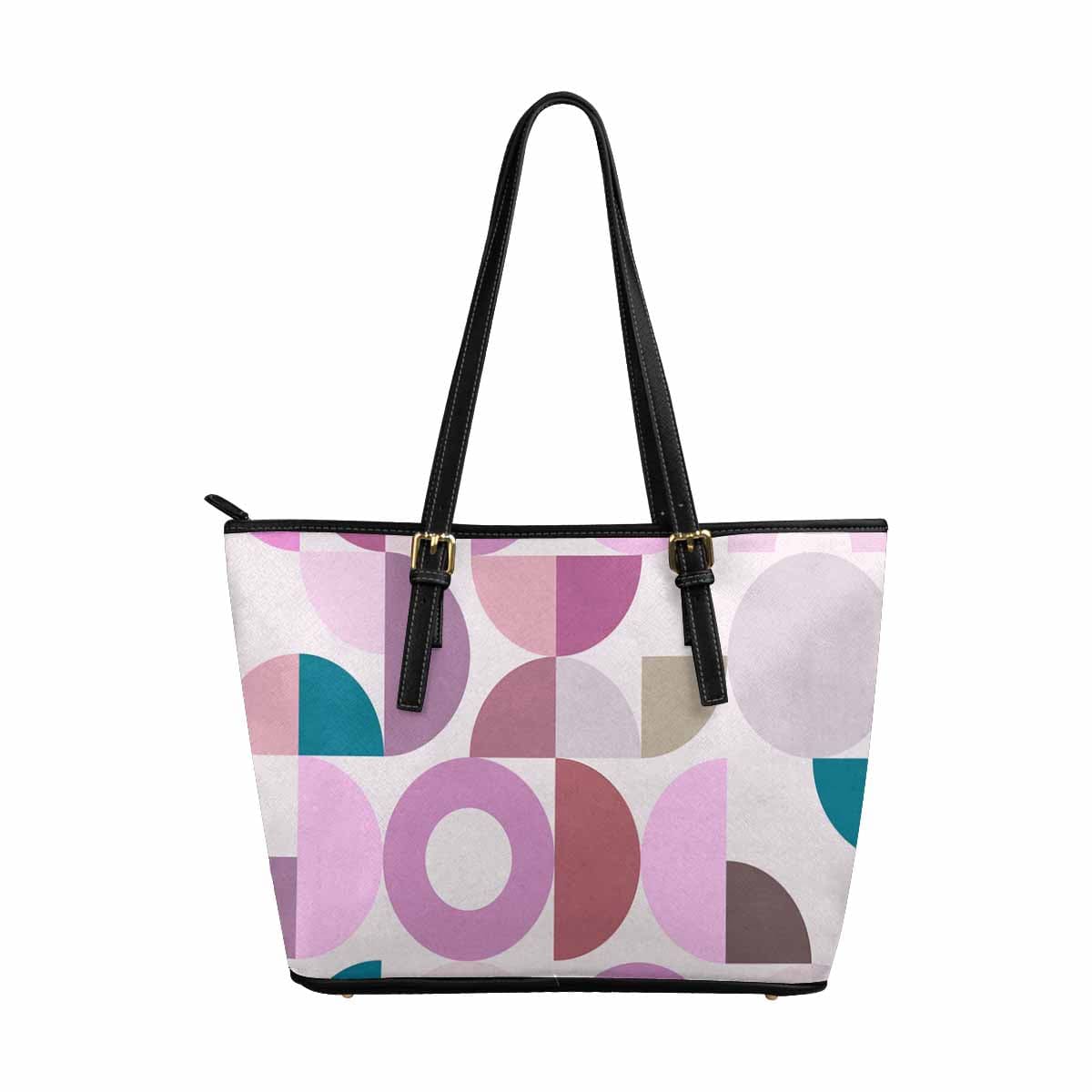 Large Leather Tote Shoulder Bag in multicolor, showcasing its spacious design and stylish appearance.