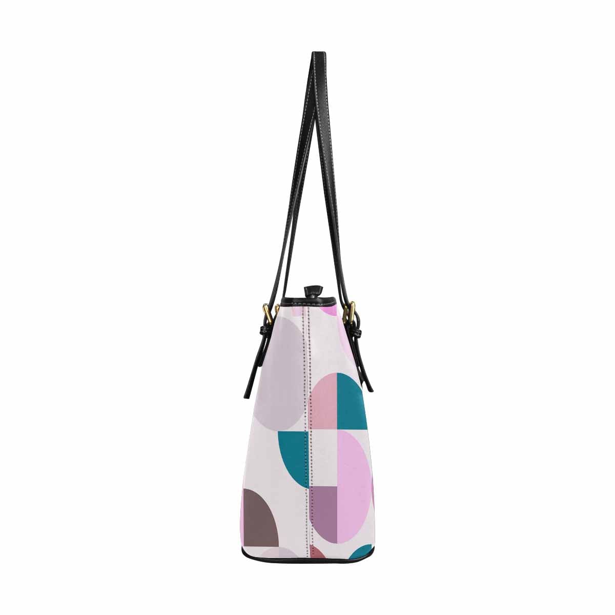 Large Leather Tote Shoulder Bag in multicolor, showcasing its spacious design and stylish appearance.