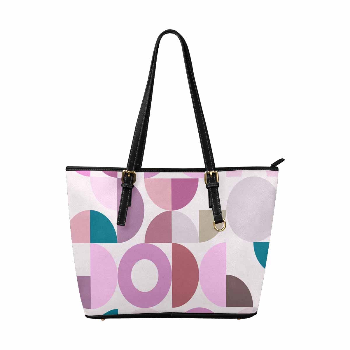 Large Leather Tote Shoulder Bag in multicolor, showcasing its spacious design and stylish appearance.