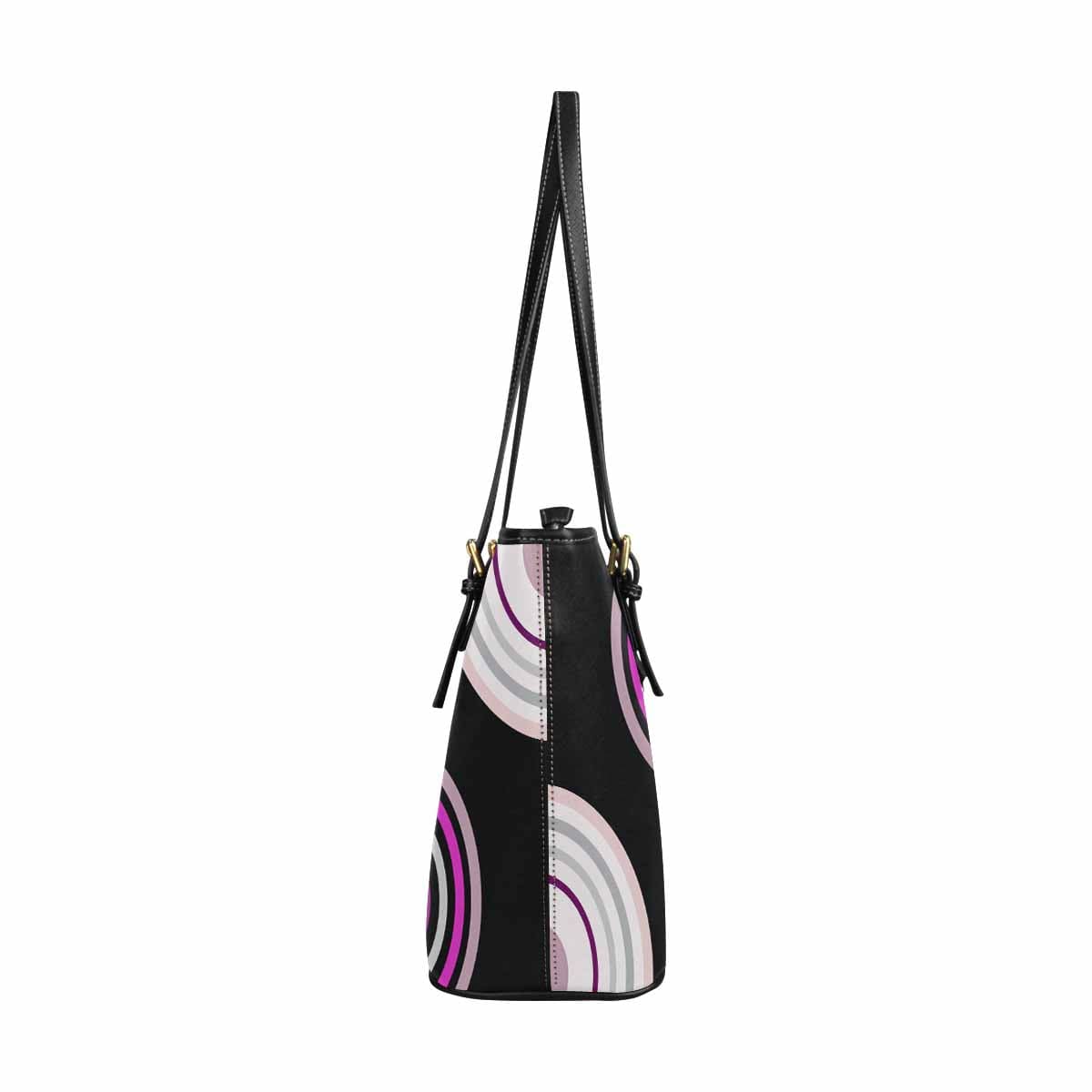 Large Leather Tote Shoulder Bag in multicolor, showcasing its spacious design and durable PU leather material.