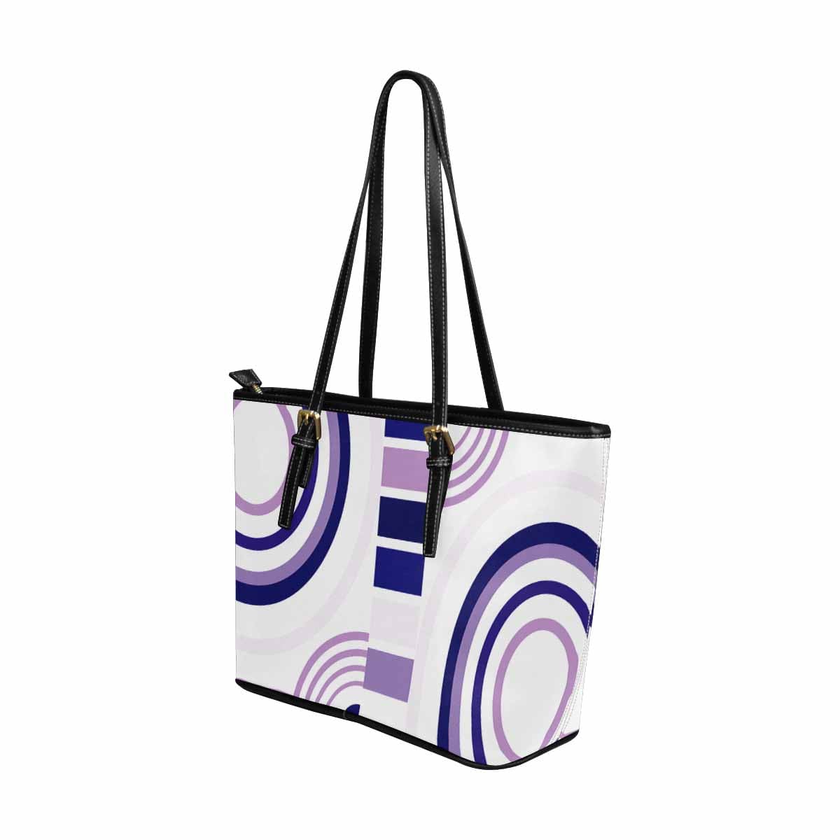 Large Leather Tote Shoulder Bag in multicolor, showcasing its spacious design and durable PU leather material.