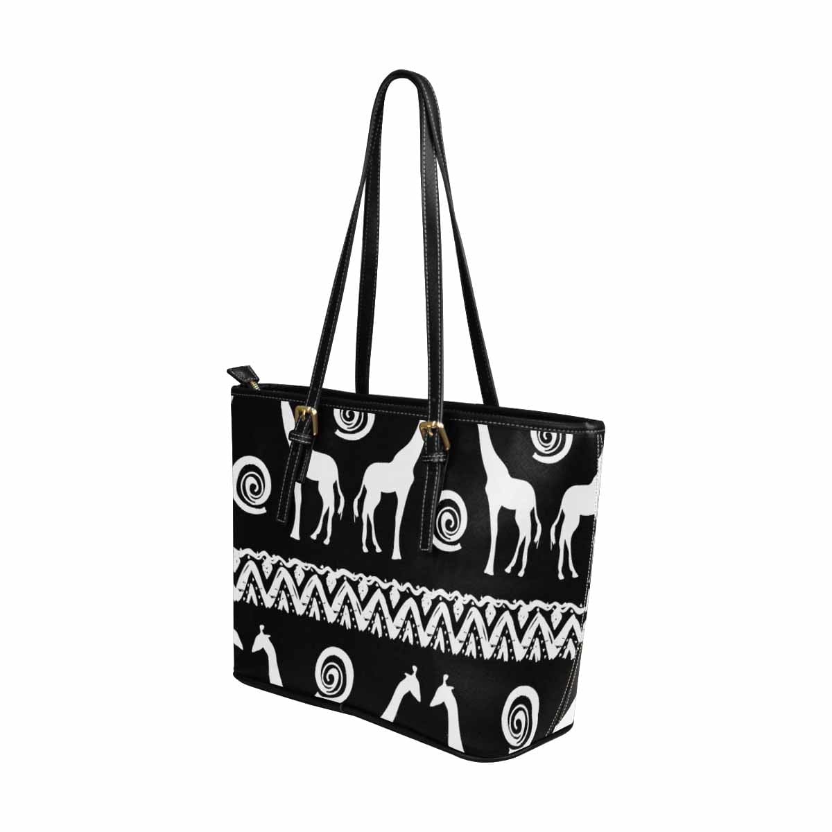 Large Leather Tote Shoulder Bag in multicolor, showcasing its spacious design and durable PU leather material.