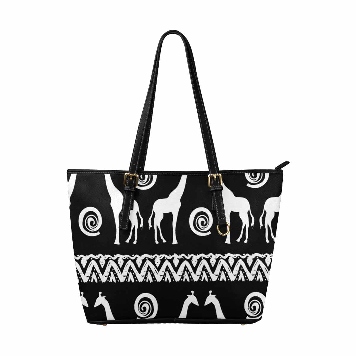 Large Leather Tote Shoulder Bag in multicolor, showcasing its spacious design and durable PU leather material.