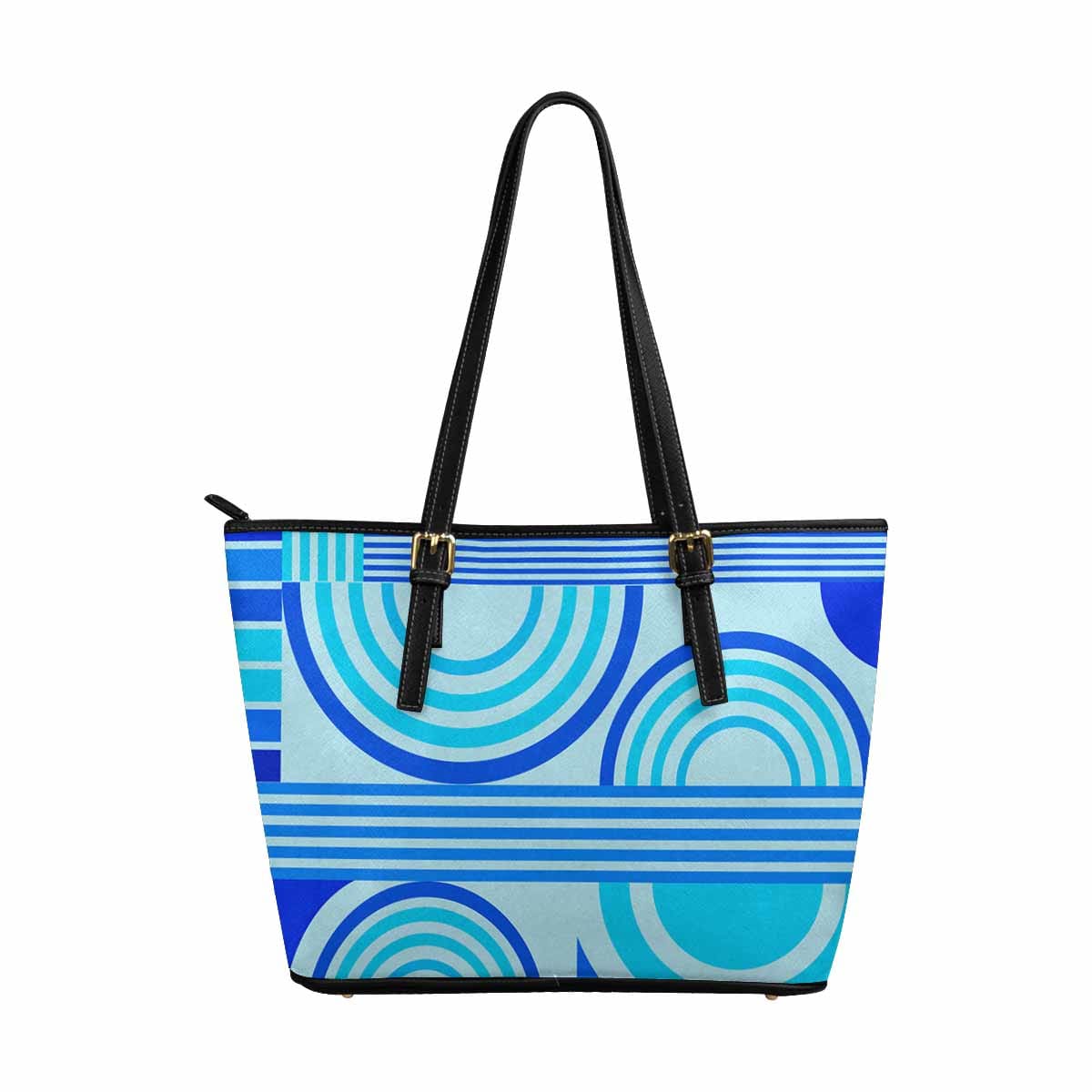 Large Leather Tote Shoulder Bag in multicolor, featuring durable PU leather, spacious interior, and adjustable straps.