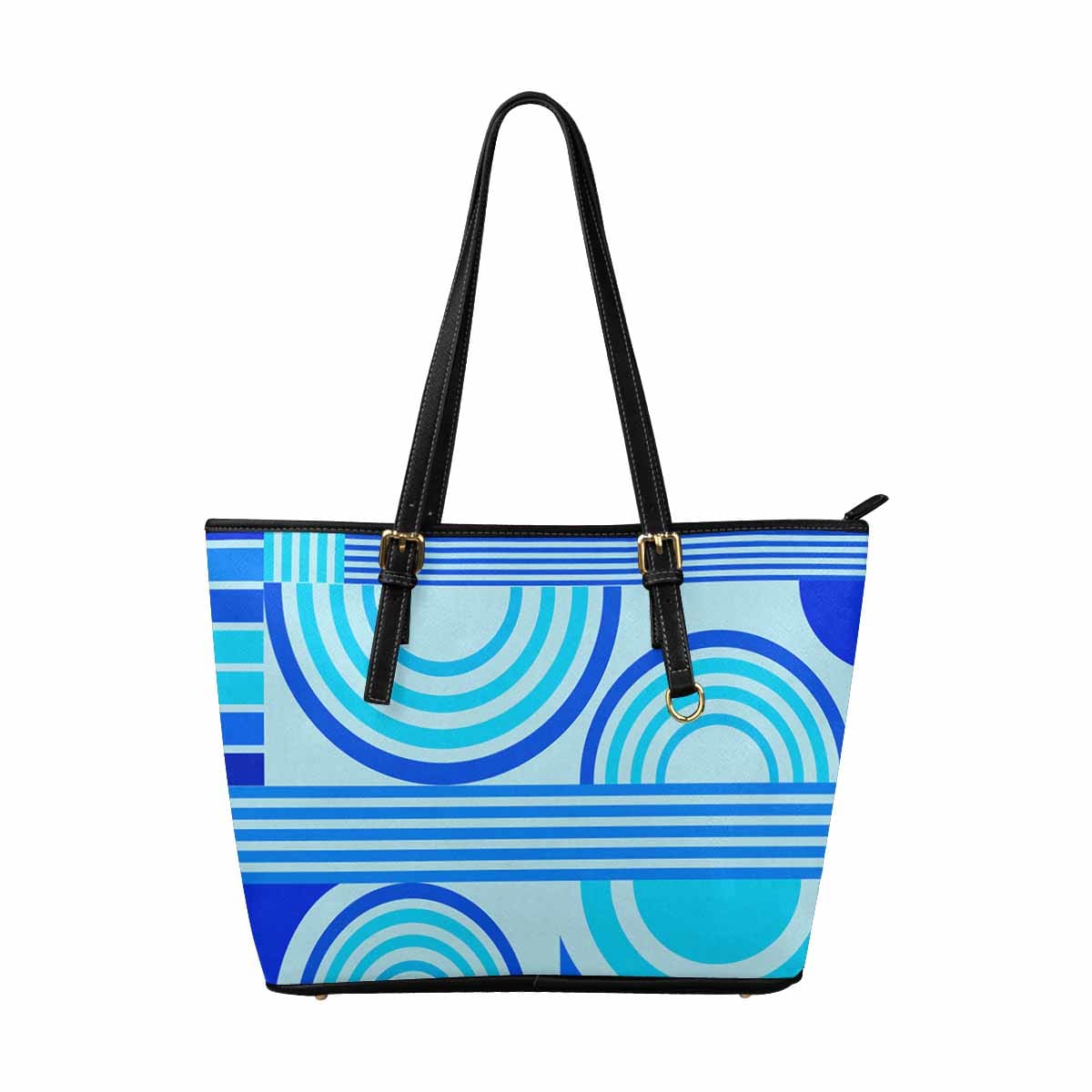 Large Leather Tote Shoulder Bag in multicolor, featuring durable PU leather, spacious interior, and adjustable straps.