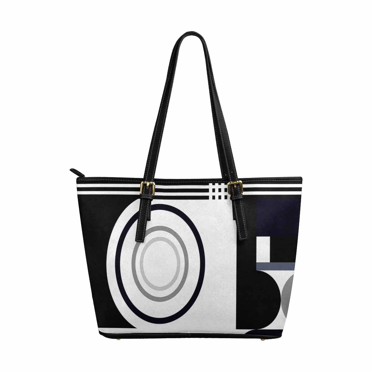 Large Leather Tote Shoulder Bag in multicolor, showcasing its spacious design and stylish appearance.