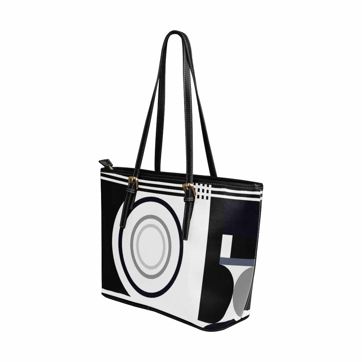 Large Leather Tote Shoulder Bag in multicolor, showcasing its spacious design and stylish appearance.