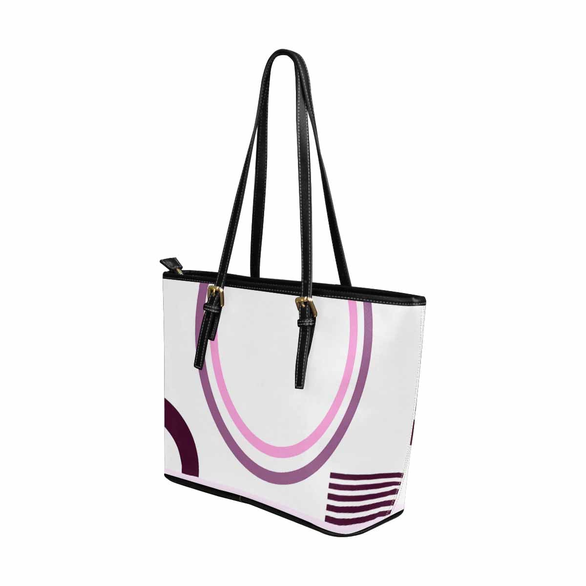 Large Leather Tote Shoulder Bag in multicolor, showcasing its spacious design and durable PU leather material.