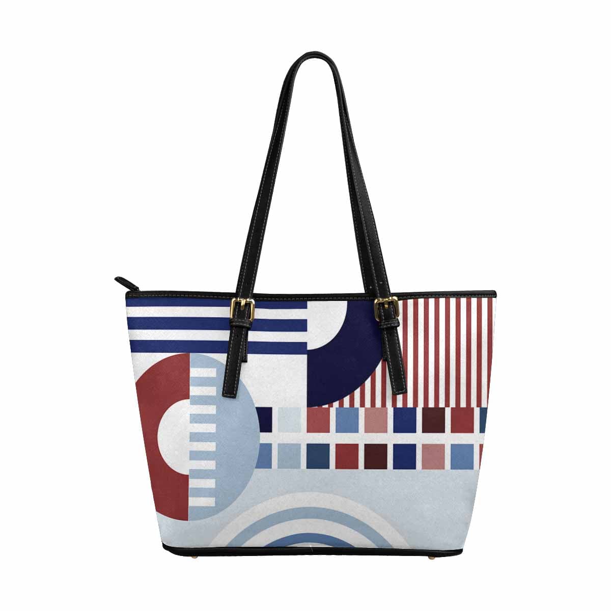 Large Leather Tote Shoulder Bag in multicolor, showcasing its spacious design and stylish appearance.