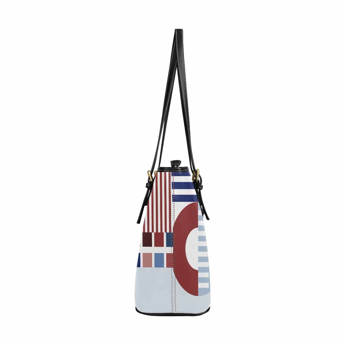 Large Leather Tote Shoulder Bag in multicolor, showcasing its spacious design and stylish appearance.