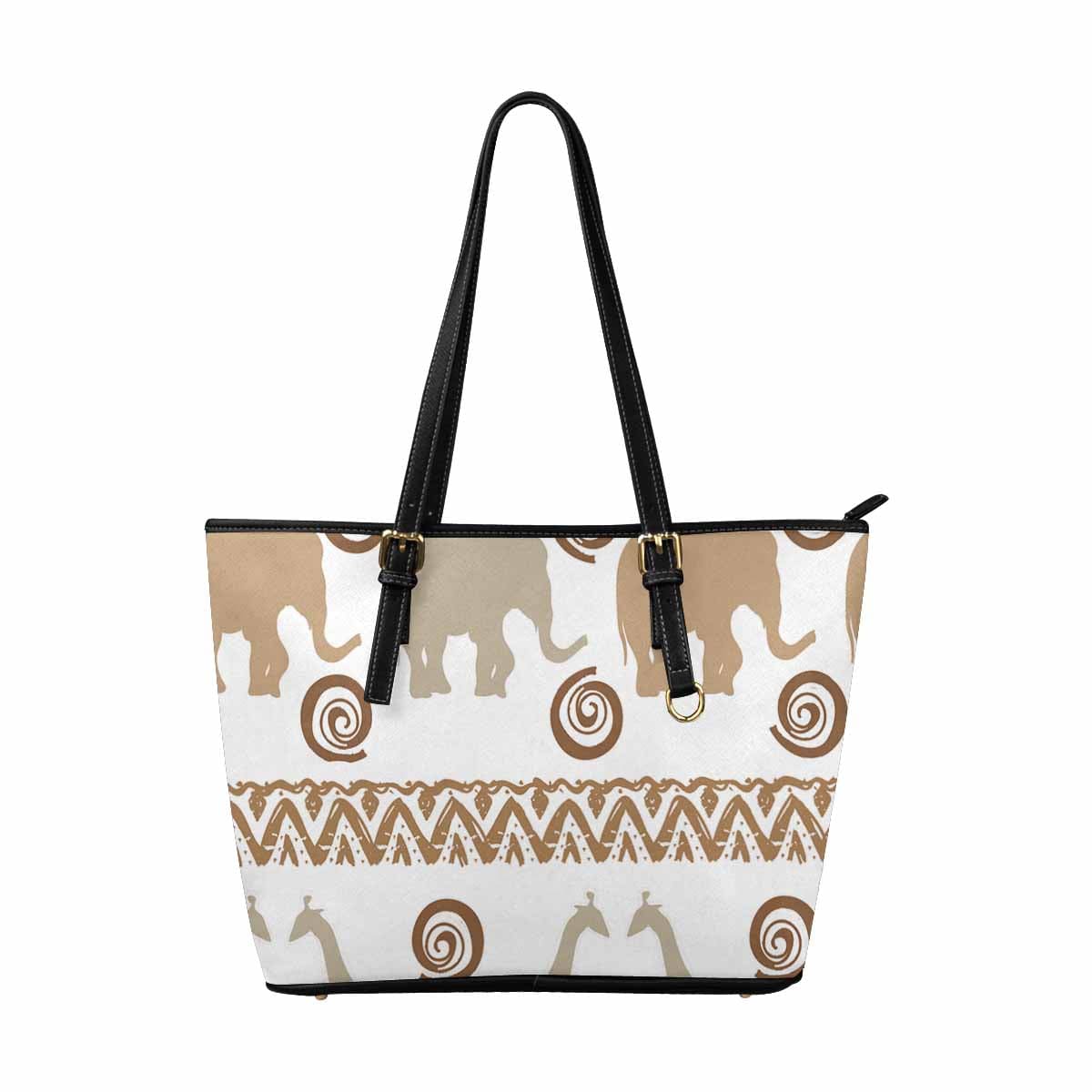 Large Leather Tote Shoulder Bag in multicolor, showcasing its spacious design and durable PU leather material.