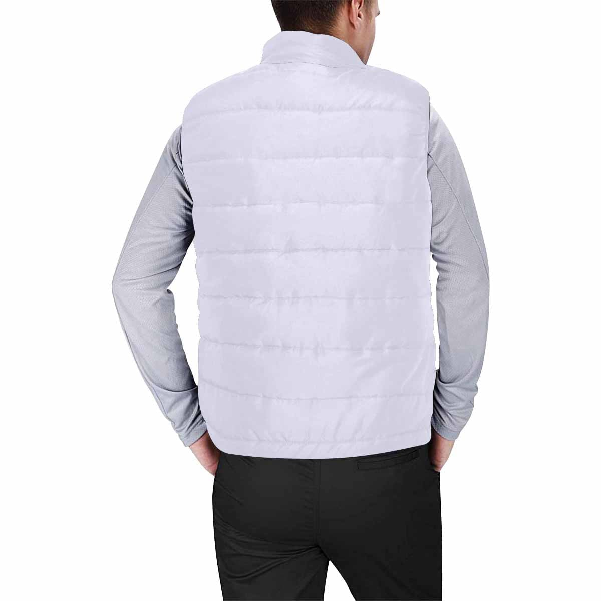 Lavender Purple Men's Padded Vest featuring a quilted design, zipper closure, and lightweight material, perfect for layering in cool weather.