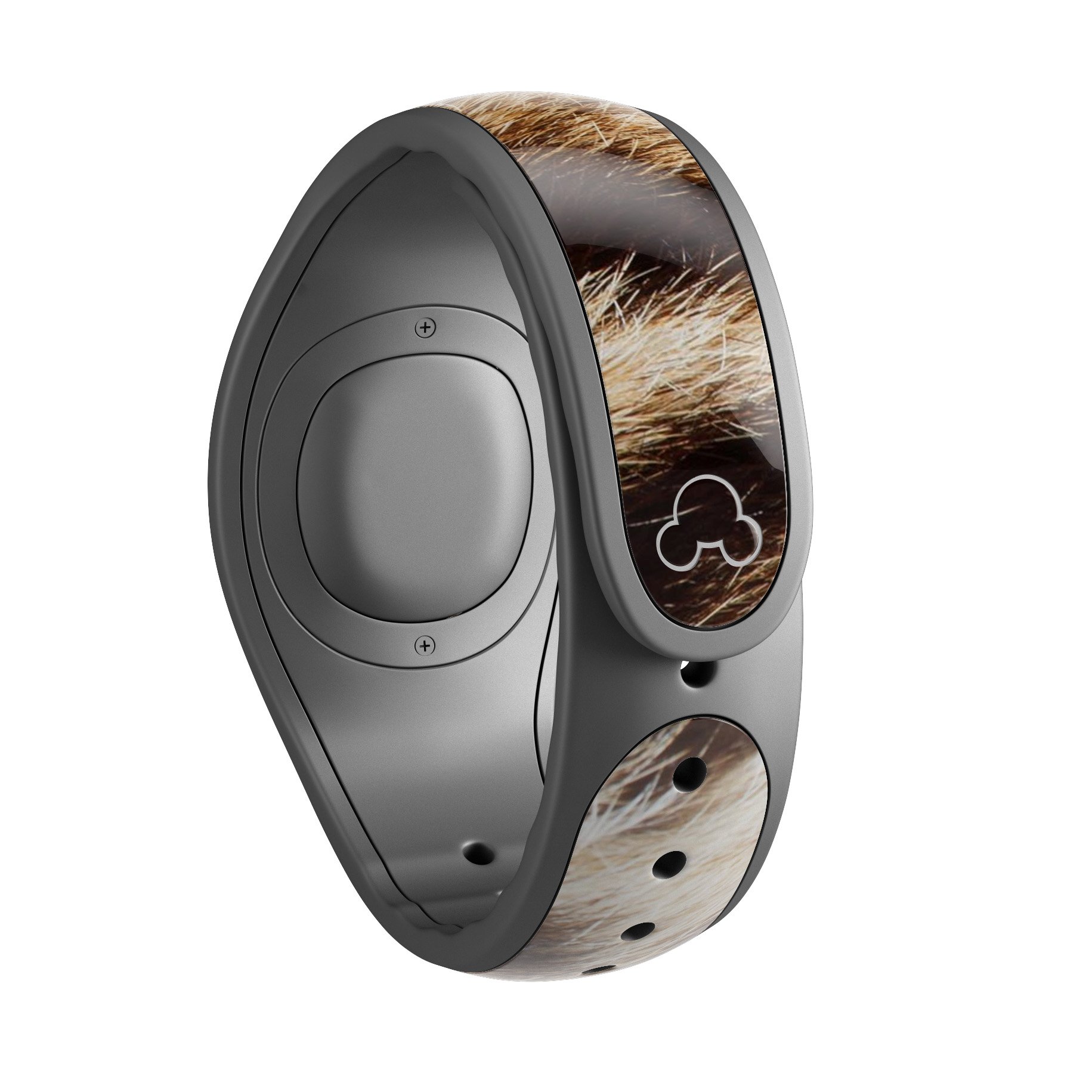 Leopard Furry Animal Hide decal skin wrap kit for Disney Magic Band, showcasing a stylish and protective design.