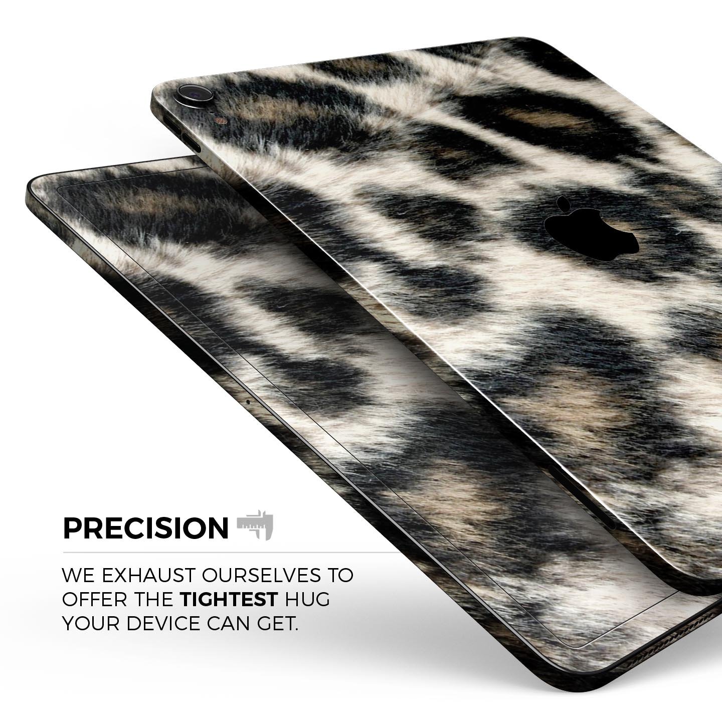 Light Leopard Fur Full Body Skin Decal for Apple iPad Pro 12.9", showcasing a stylish leopard print design.