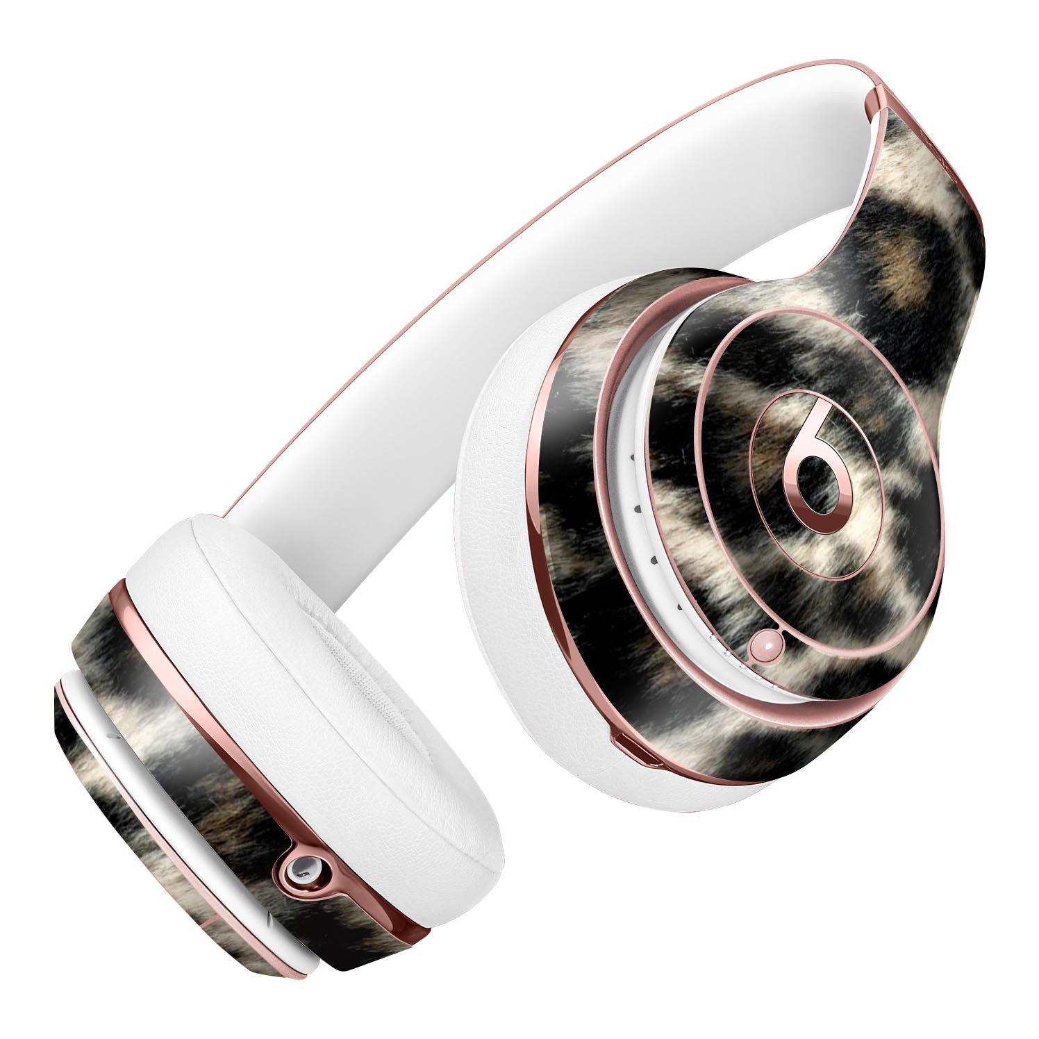 Light Leopard Fur Full-Body Skin Kit designed for Beats by Dre Solo 3 Wireless Headphones, showcasing a stylish and protective vinyl design.