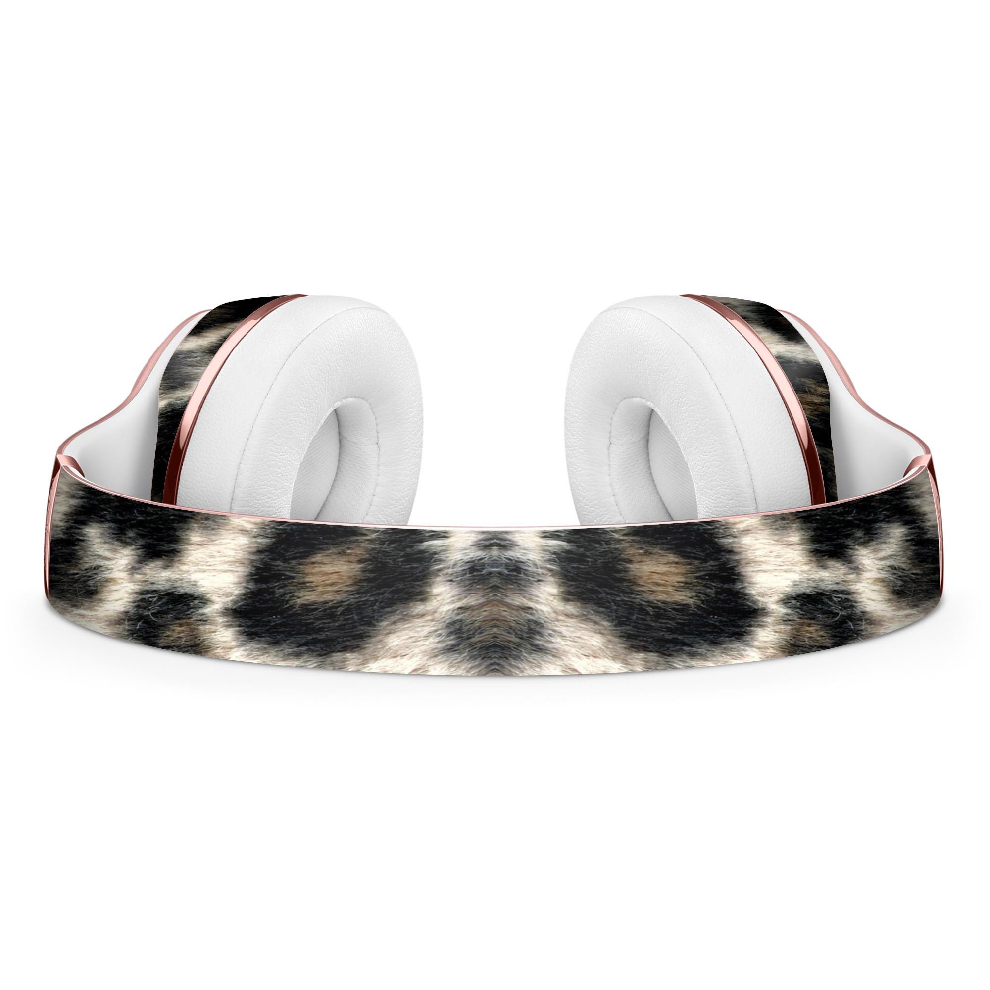 Light Leopard Fur Full-Body Skin Kit designed for Beats by Dre Solo 3 Wireless Headphones, showcasing a stylish and protective vinyl design.