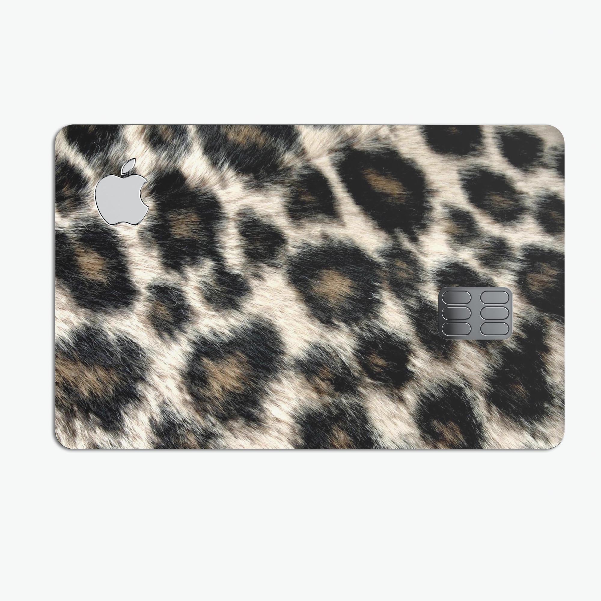 Light Leopard Fur decal skin for Apple Card, showcasing a stylish design with premium vinyl protection.