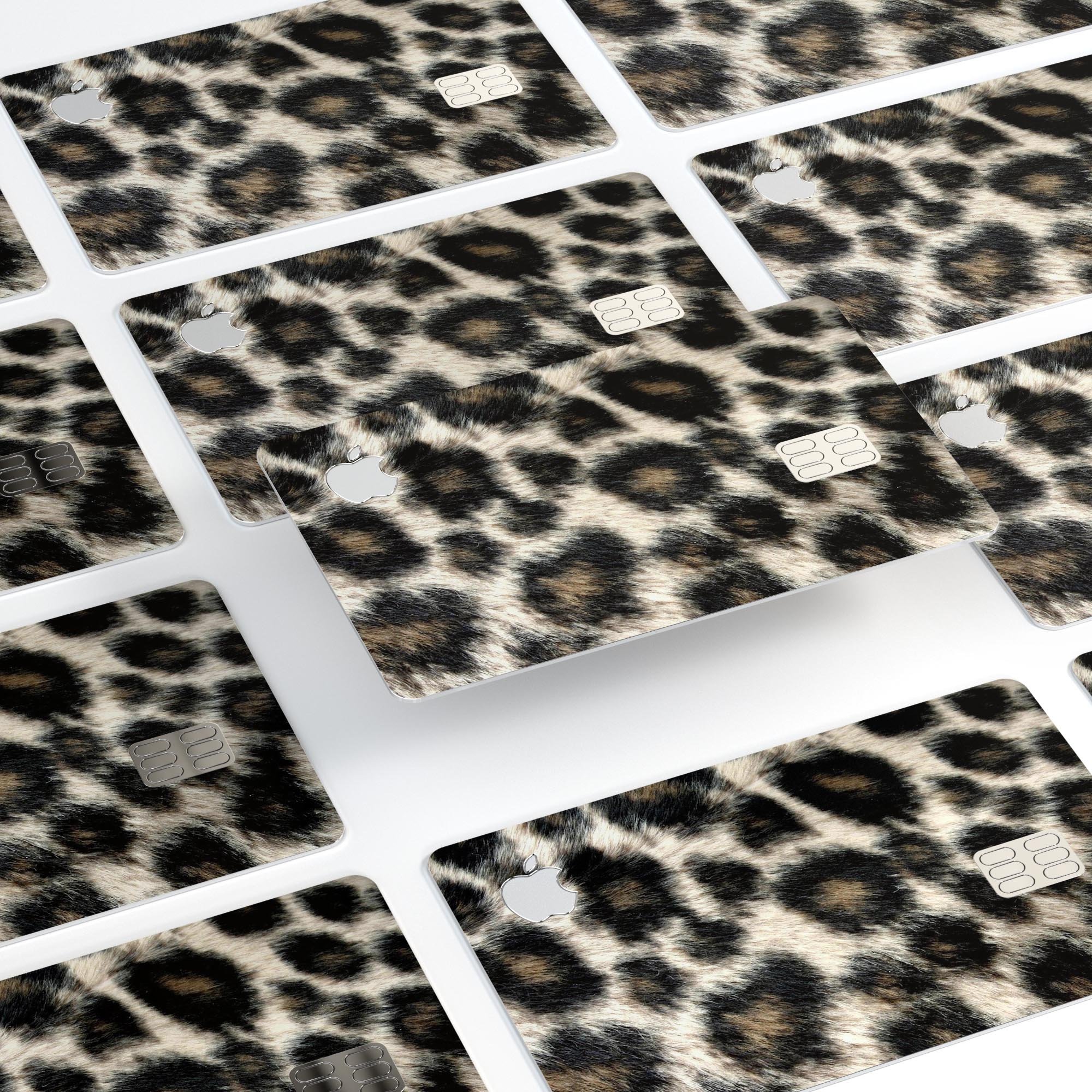 Light Leopard Fur decal skin for Apple Card, showcasing a stylish design with premium vinyl protection.