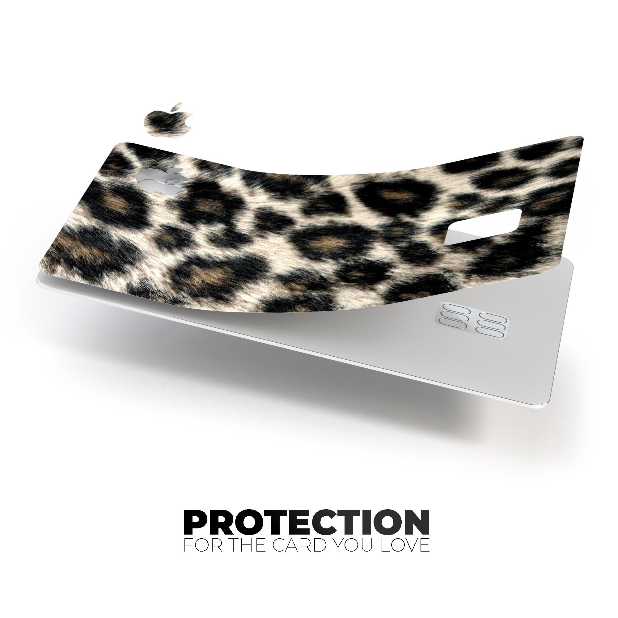 Light Leopard Fur decal skin for Apple Card, showcasing a stylish design with premium vinyl protection.