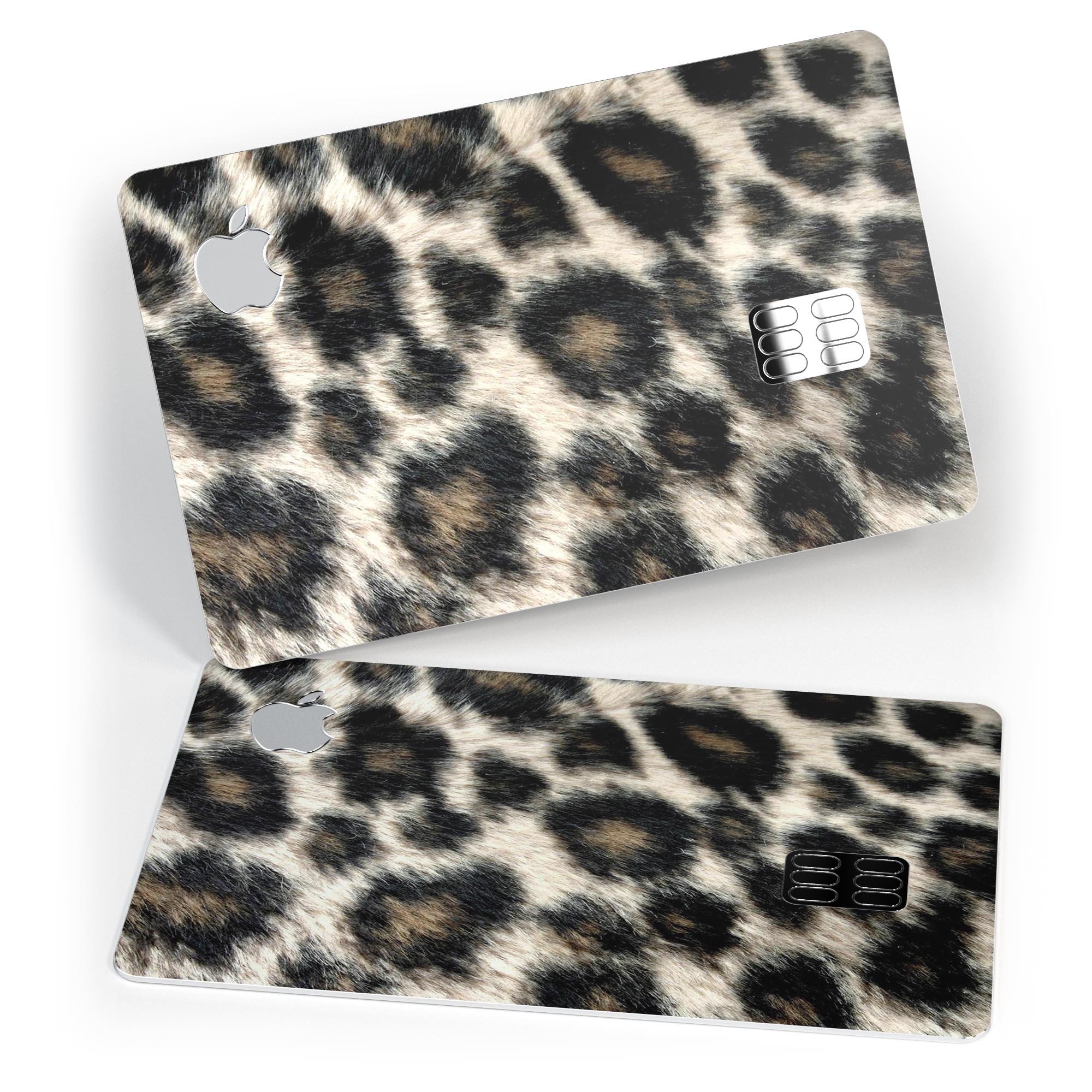 Light Leopard Fur decal skin for Apple Card, showcasing a stylish design with premium vinyl protection.