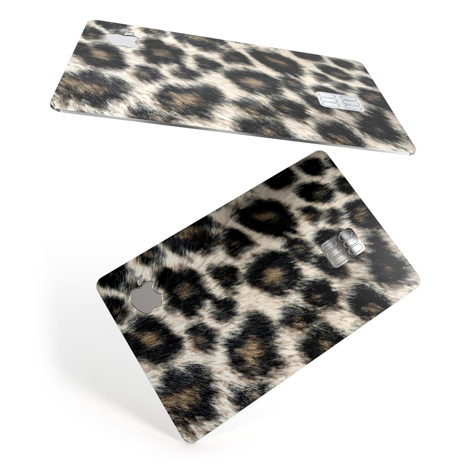 Light Leopard Fur decal skin for Apple Card, showcasing a stylish design with premium vinyl protection.