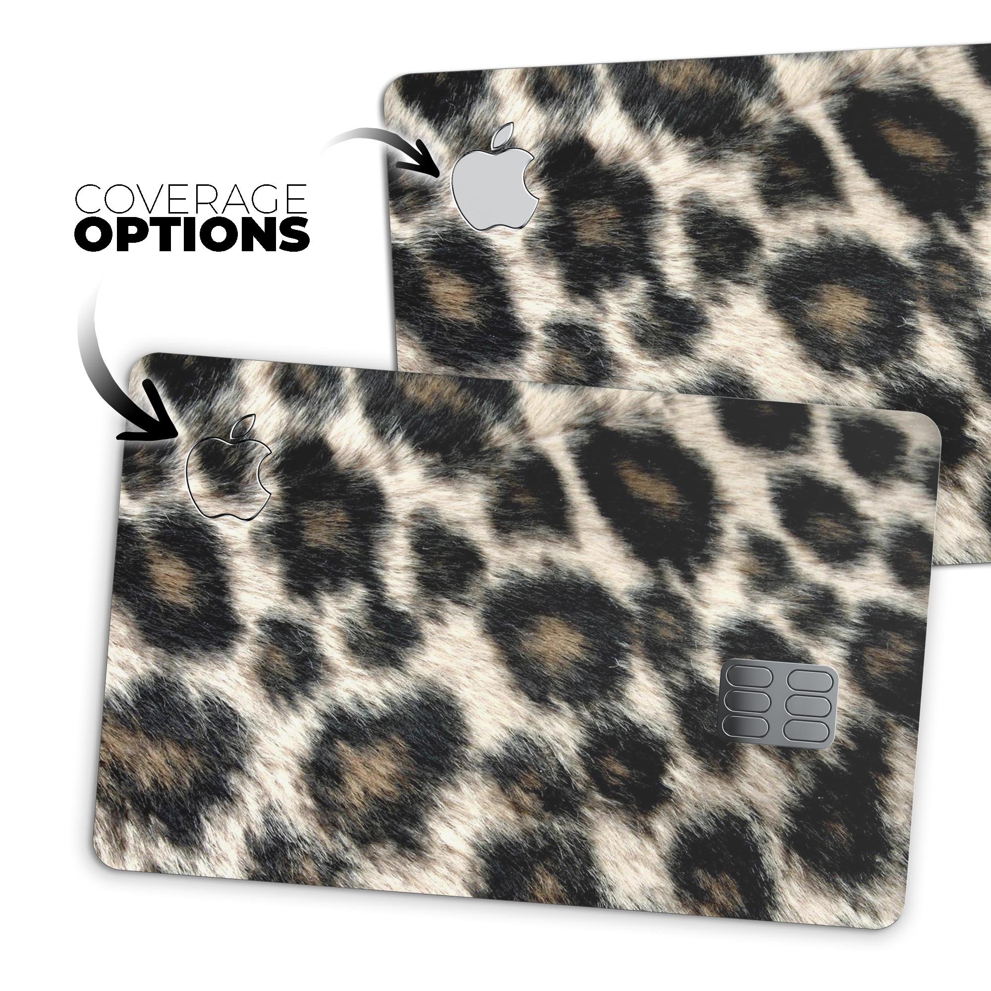 Light Leopard Fur decal skin for Apple Card, showcasing a stylish design with premium vinyl protection.