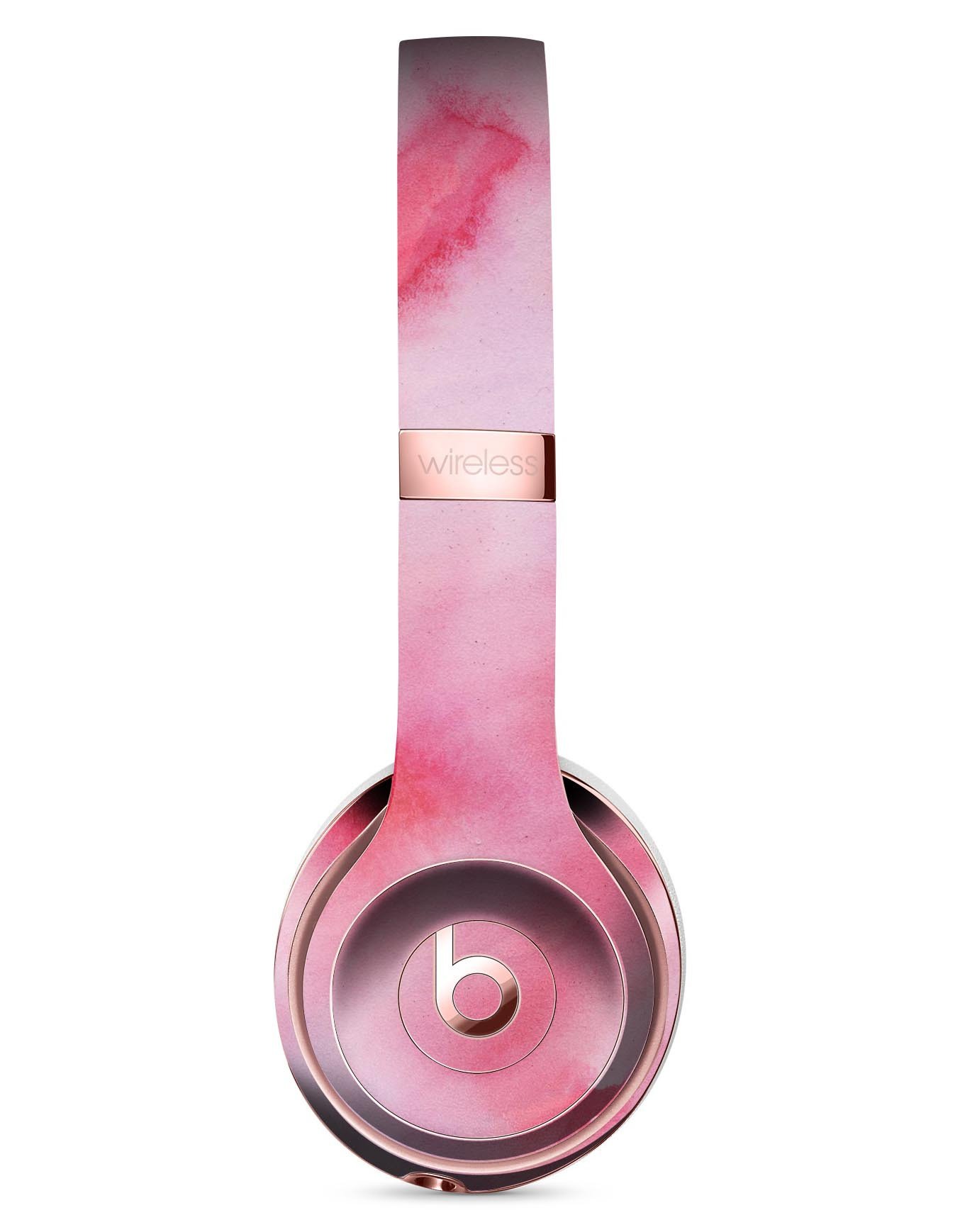 Light Pink 3 Absorbed Watercolor Texture Skin Kit for Beats by Dre Solo 3 Wireless Headphones, showcasing a stylish design and premium quality.