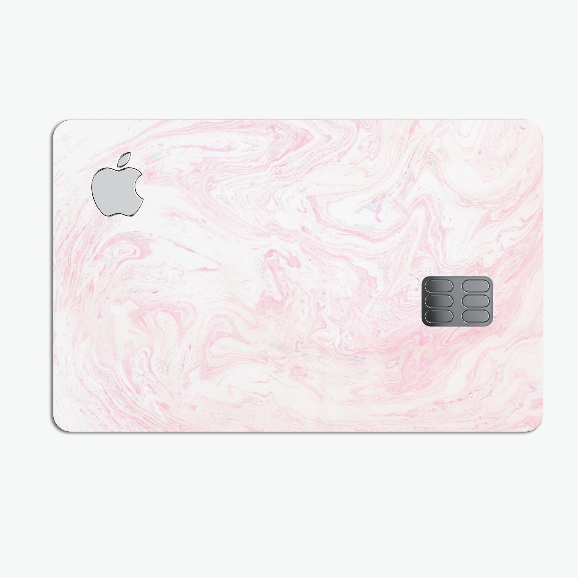 Light Pink v3 Textured Marble decal skin for Apple Card, showcasing a premium protective design with a marble texture.