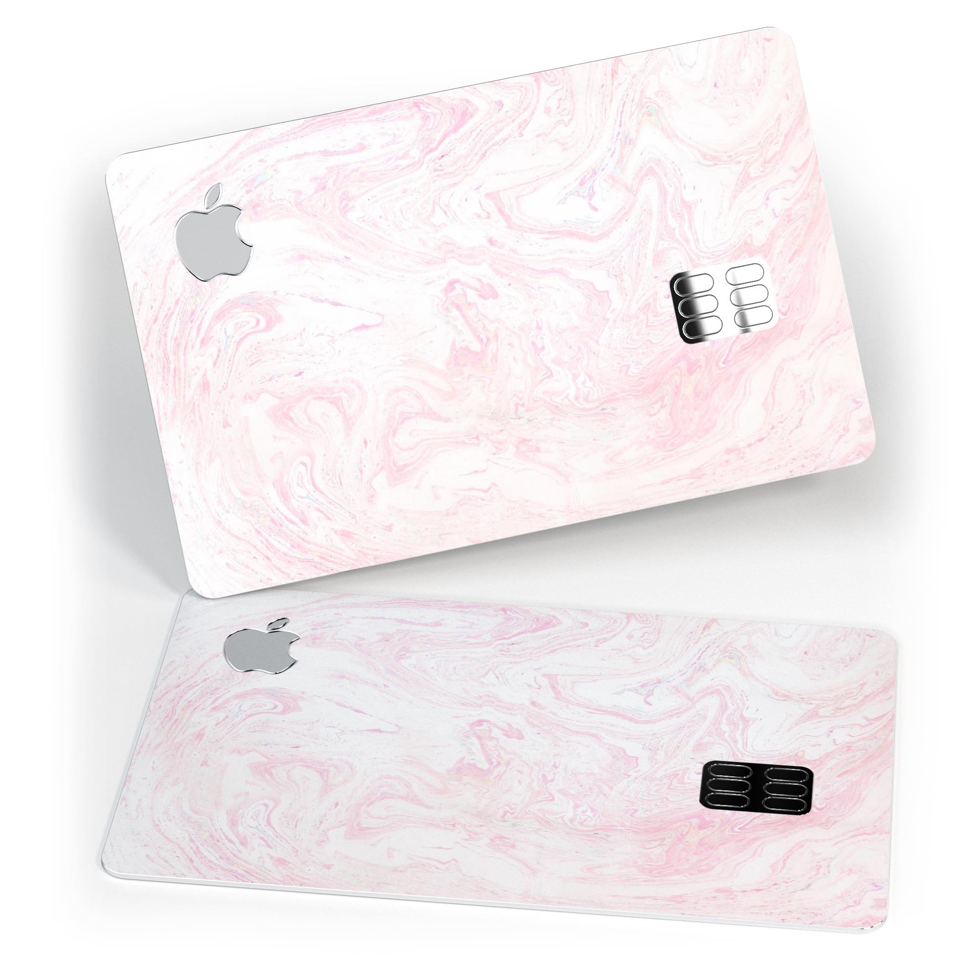 Light Pink v3 Textured Marble decal skin for Apple Card, showcasing a premium protective design with a marble texture.