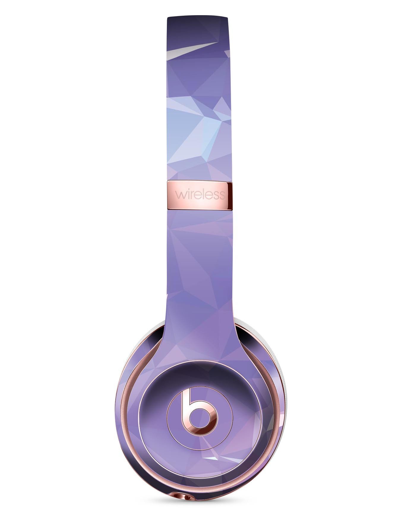 Light Purple Geometric V13 Full-Body Skin Kit for Beats by Dre Solo 3 Wireless Headphones, showcasing a stylish geometric design.