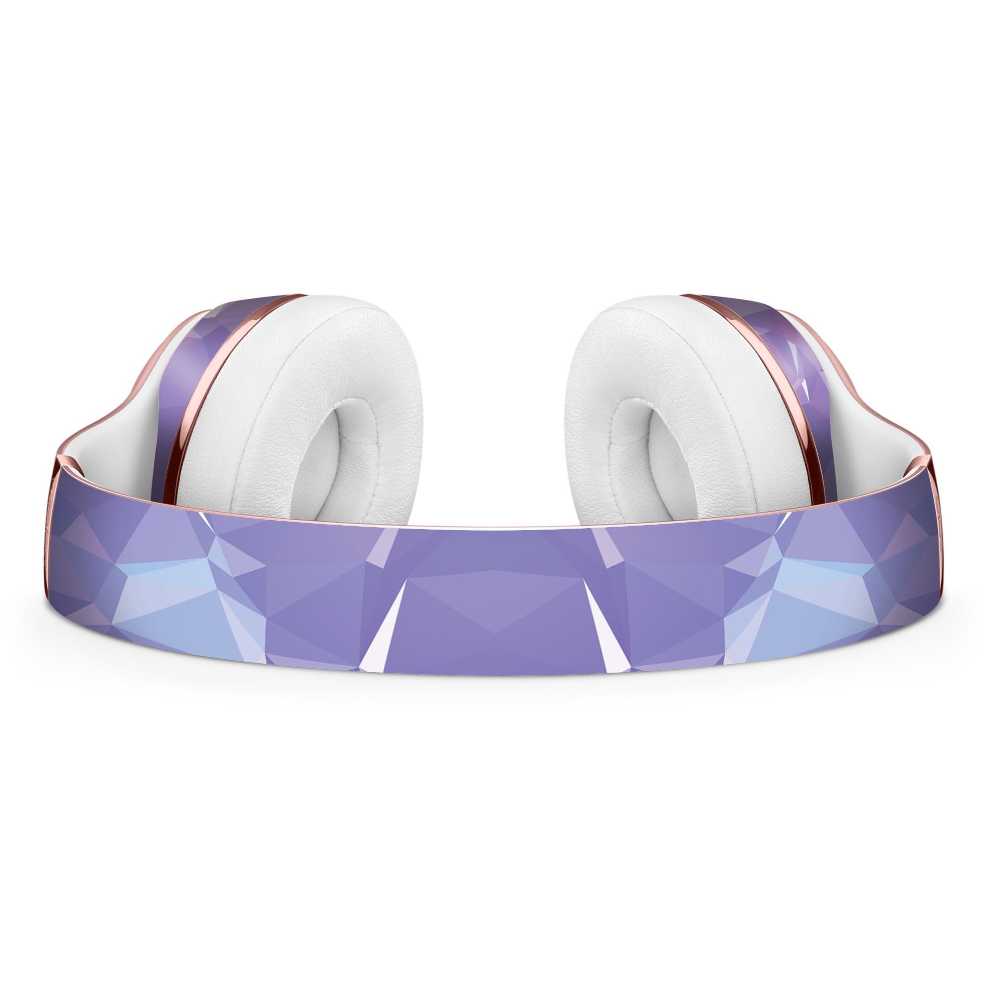 Light Purple Geometric V13 Full-Body Skin Kit for Beats by Dre Solo 3 Wireless Headphones, showcasing a stylish geometric design.