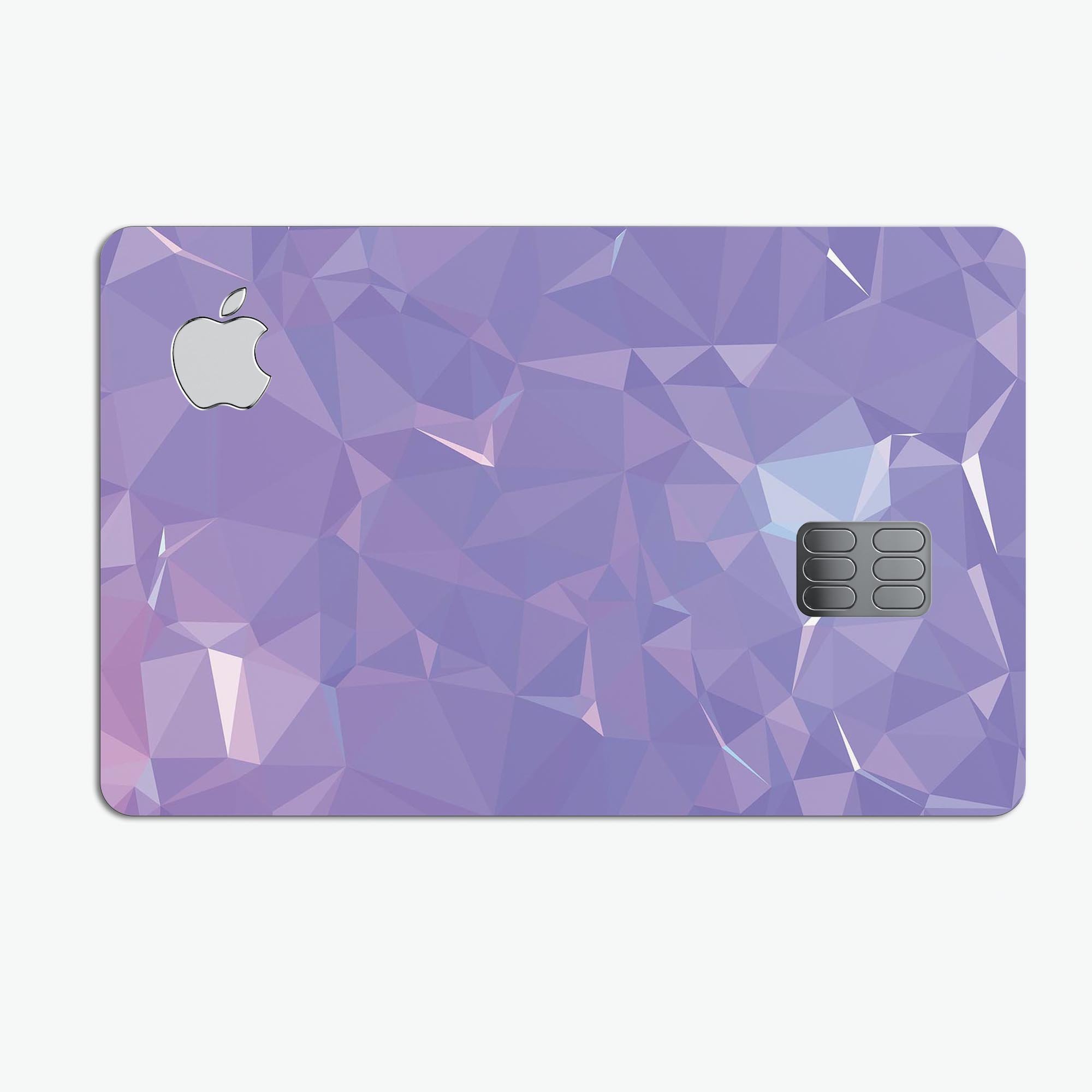 Light Purple Geometric V13 decal skin for Apple Card, showcasing a stylish geometric design and premium vinyl material.