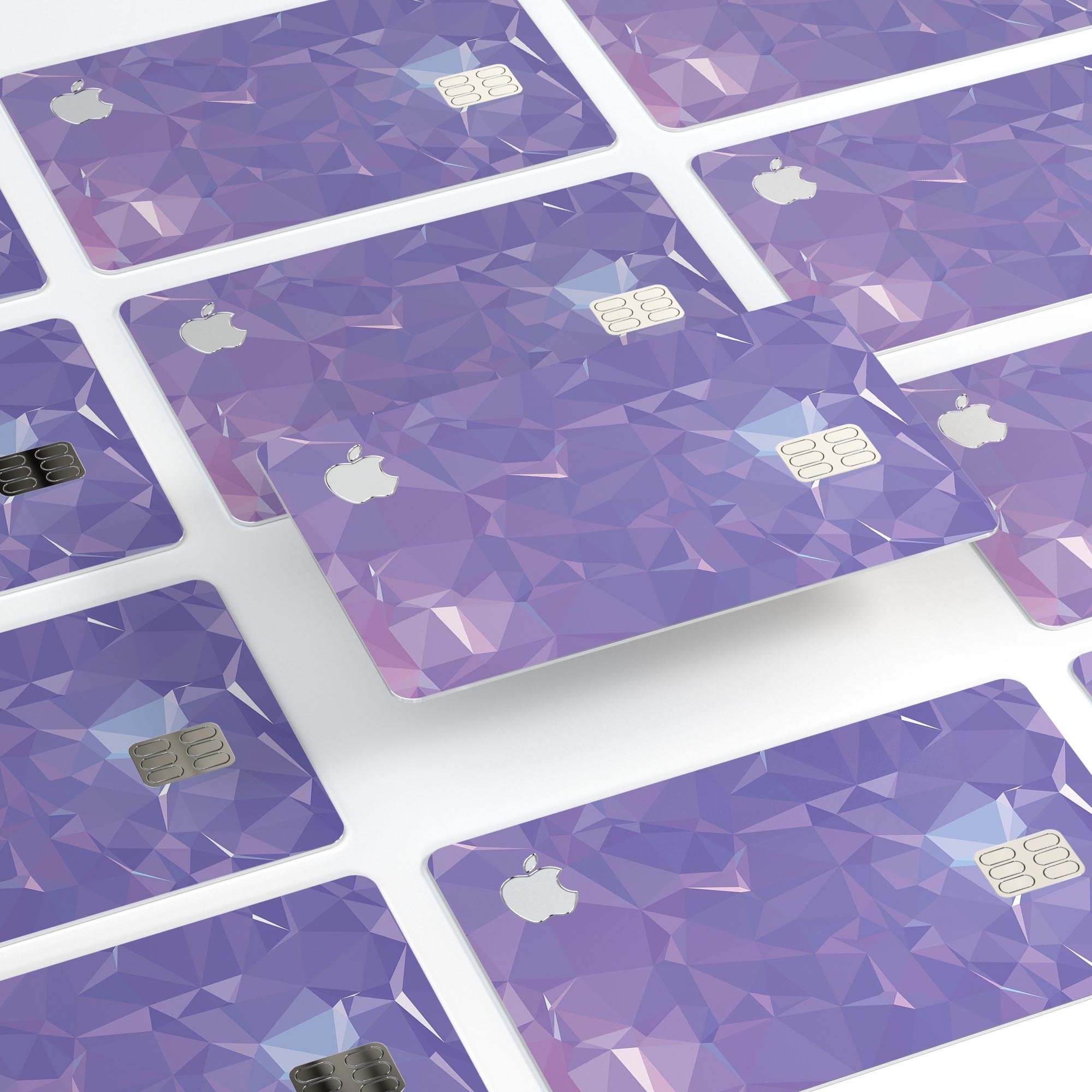 Light Purple Geometric V13 decal skin for Apple Card, showcasing a stylish geometric design and premium vinyl material.