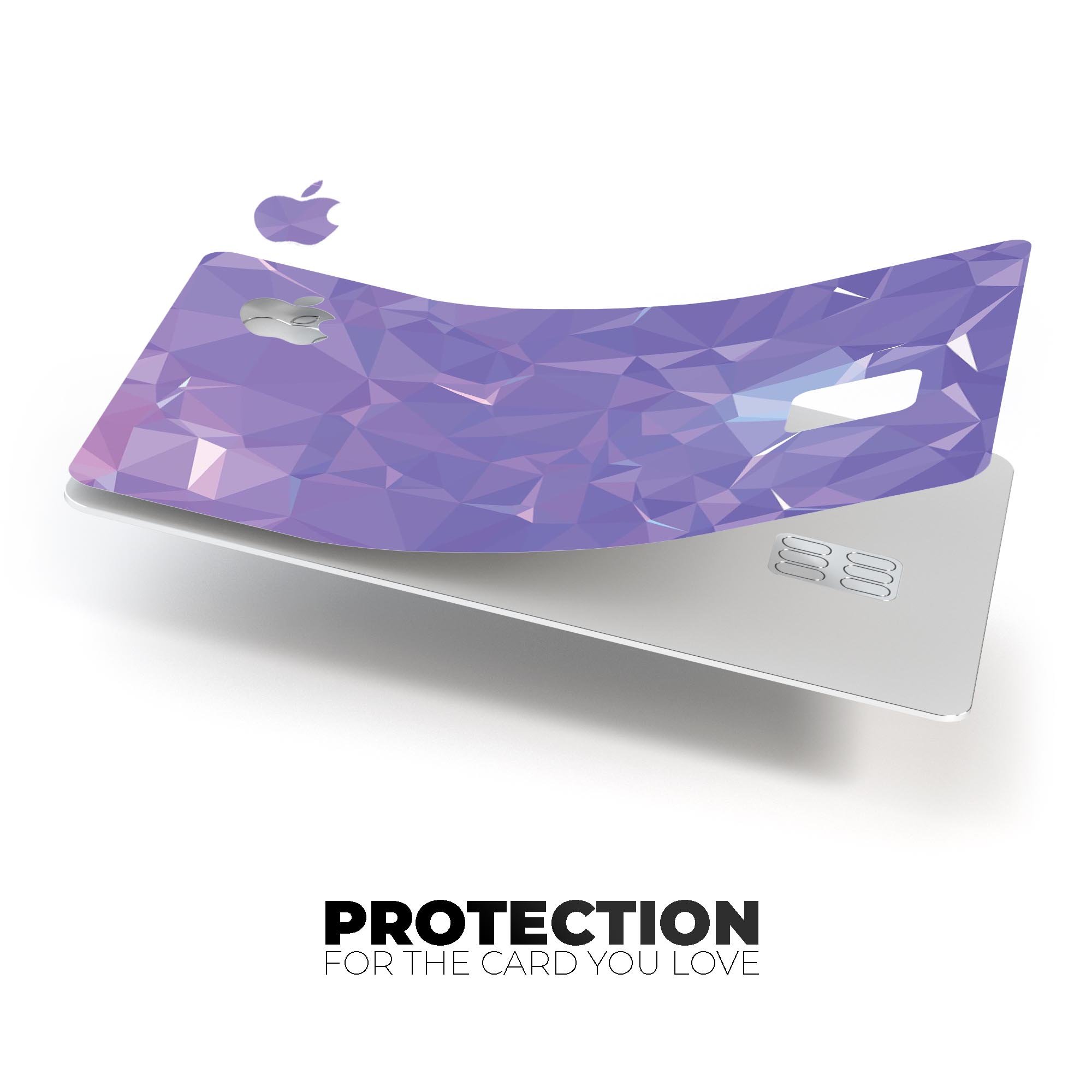 Light Purple Geometric V13 decal skin for Apple Card, showcasing a stylish geometric design and premium vinyl material.