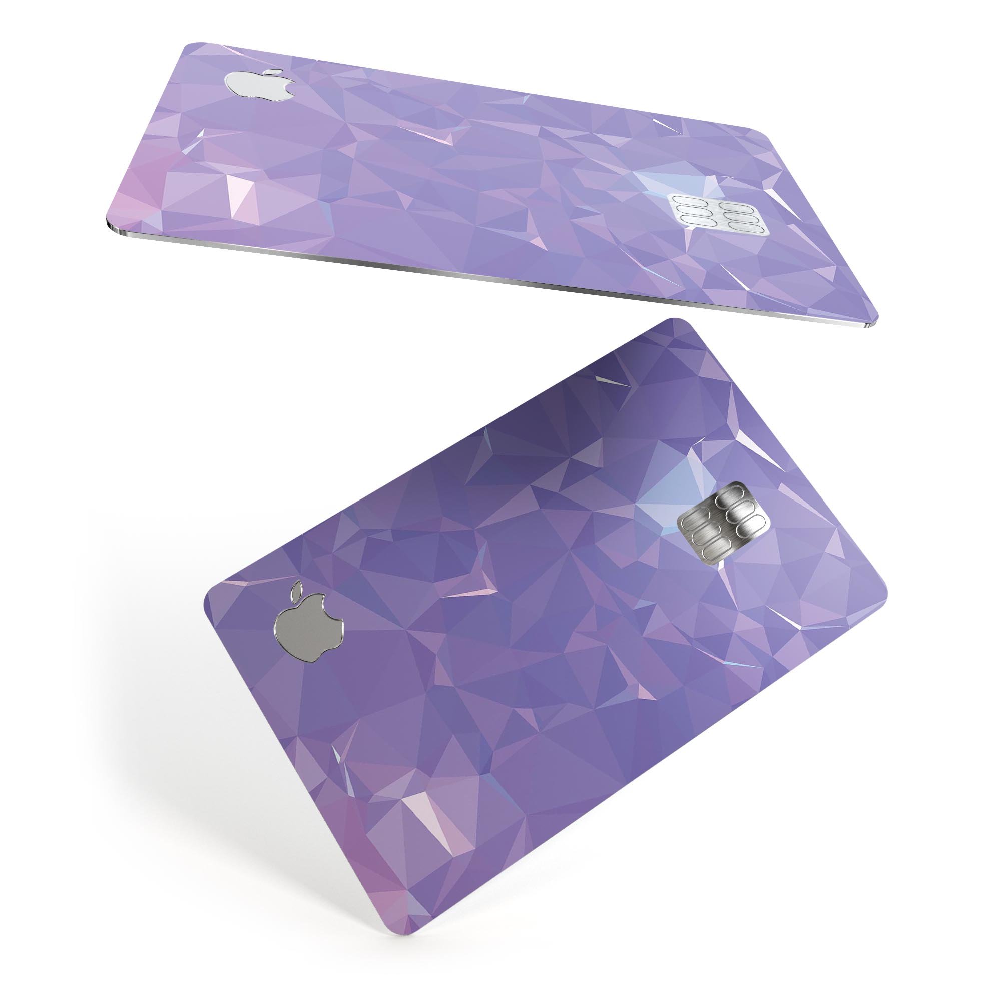 Light Purple Geometric V13 decal skin for Apple Card, showcasing a stylish geometric design and premium vinyl material.