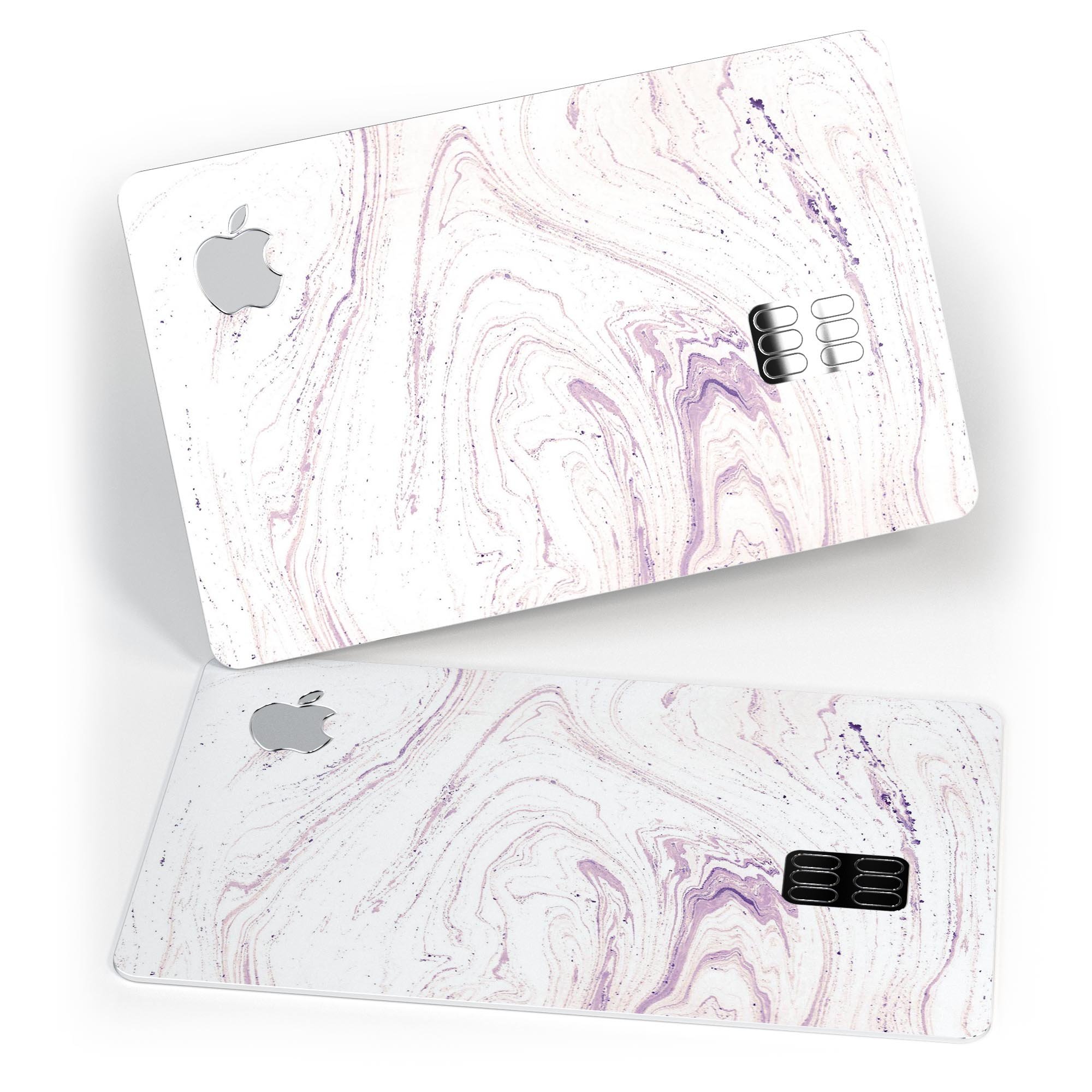 Light Purple Textured Marble skin decal for Apple Card, showcasing premium vinyl material and stylish design.