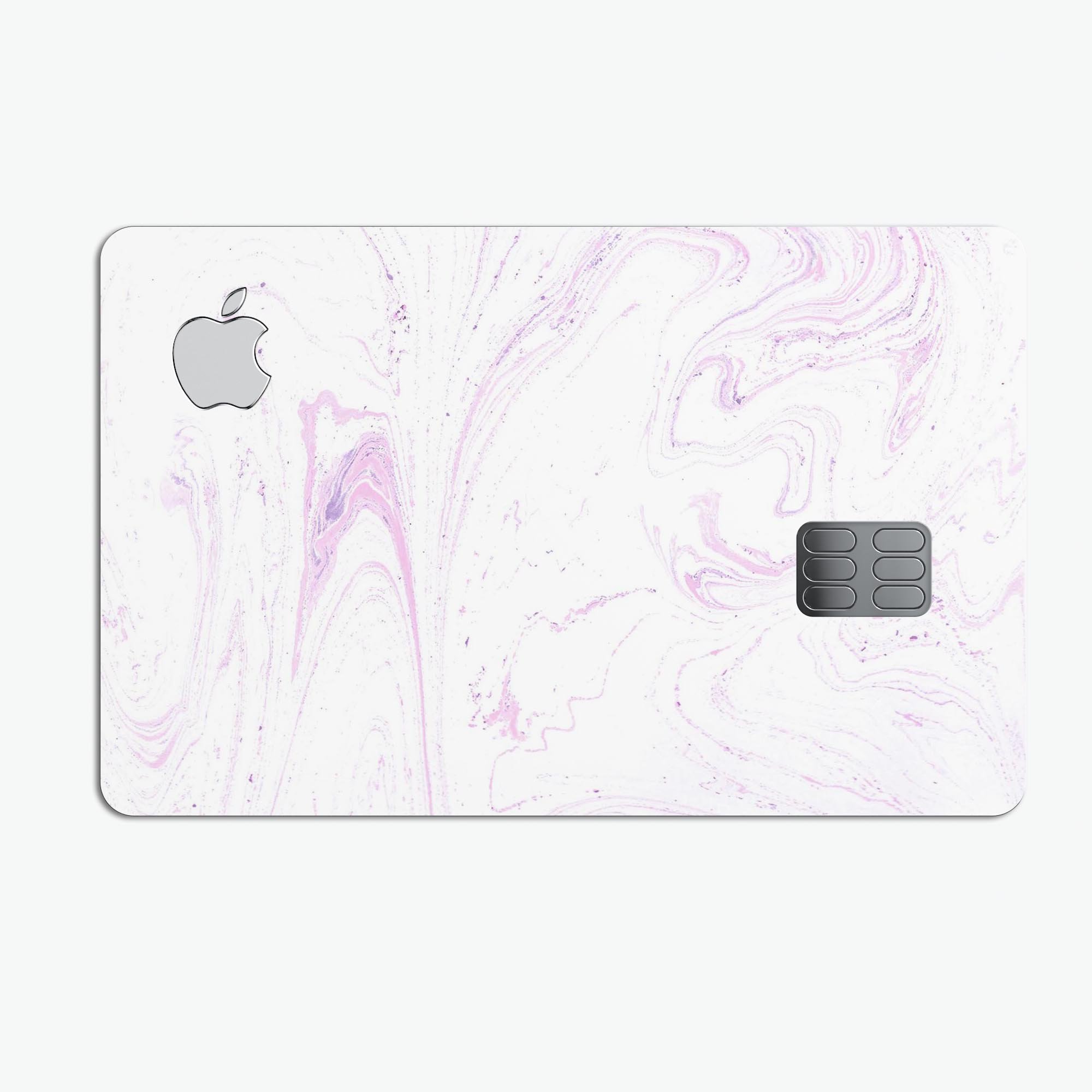 Light Purple Textured Marble skin for Apple Card, showcasing a stylish design with a premium finish.