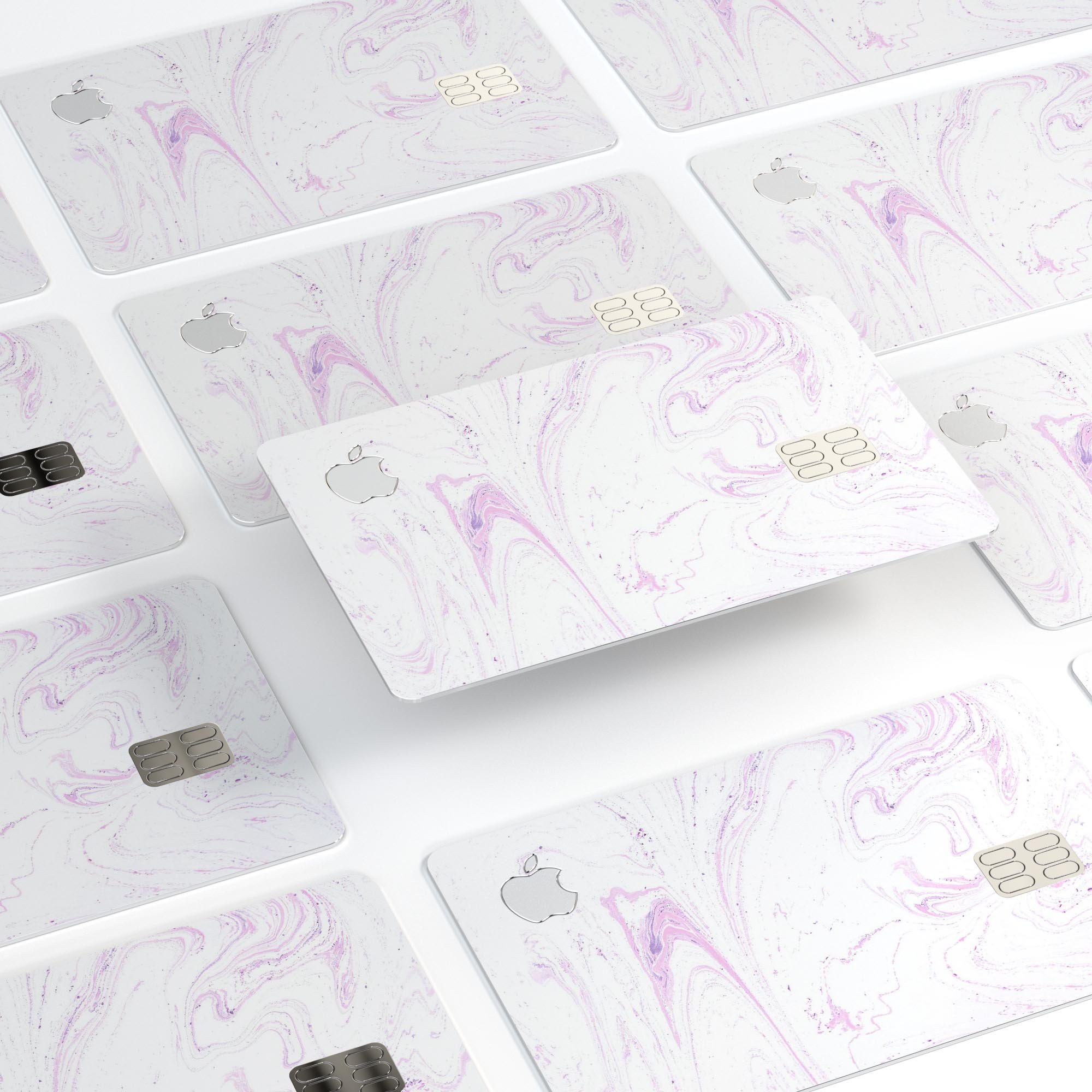 Light Purple Textured Marble skin for Apple Card, showcasing a stylish design with a premium finish.