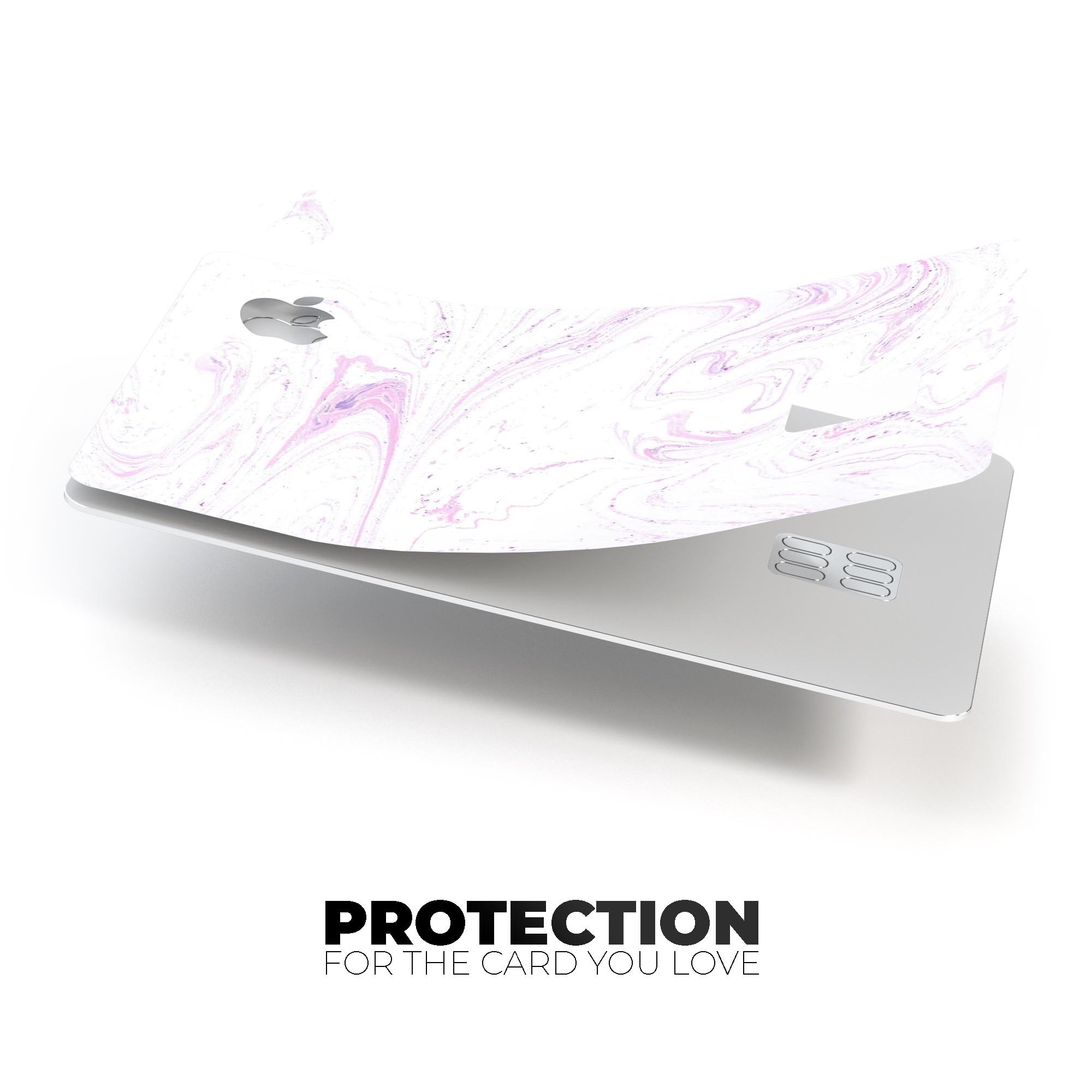 Light Purple Textured Marble skin for Apple Card, showcasing a stylish design with a premium finish.