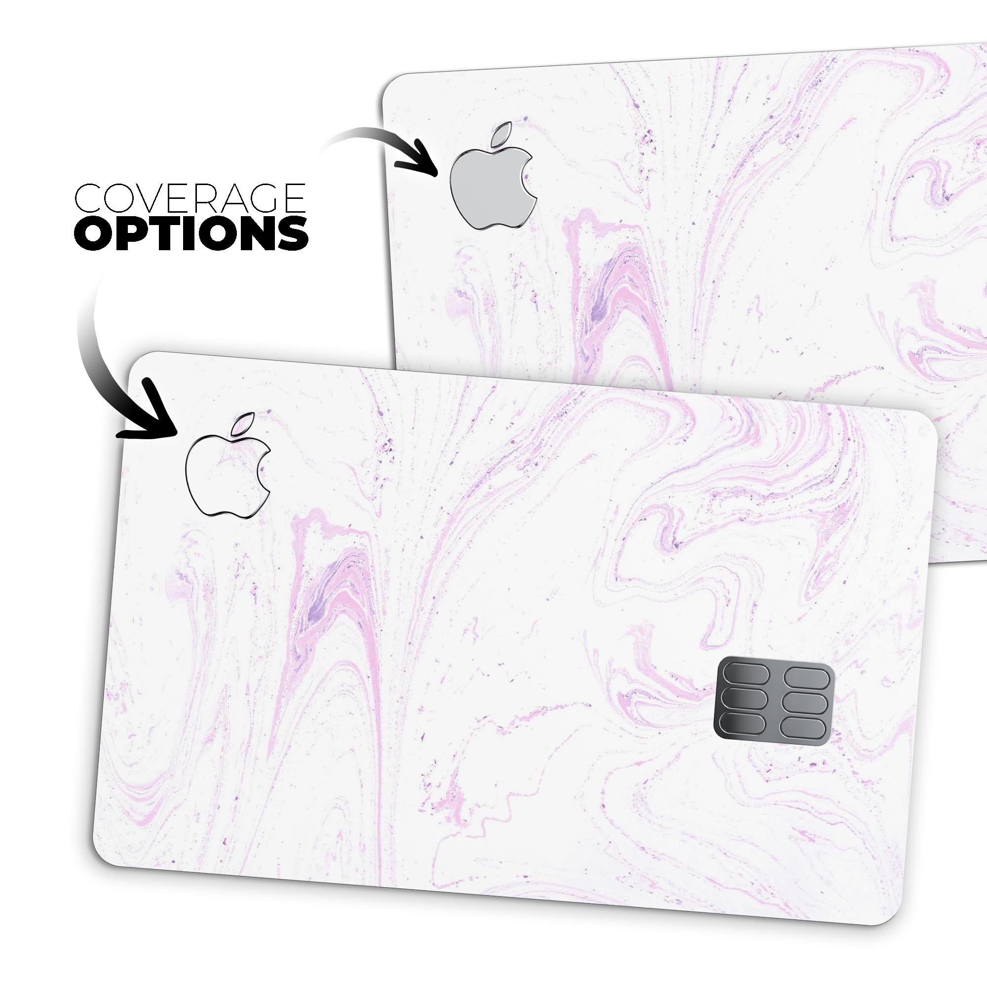 Light Purple Textured Marble skin for Apple Card, showcasing a stylish design with a premium finish.