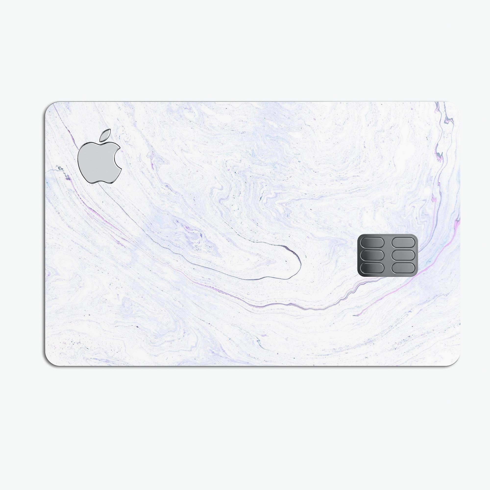 Light Purple Textured Marble skin for Apple Card, showcasing its premium vinyl texture and stylish design.