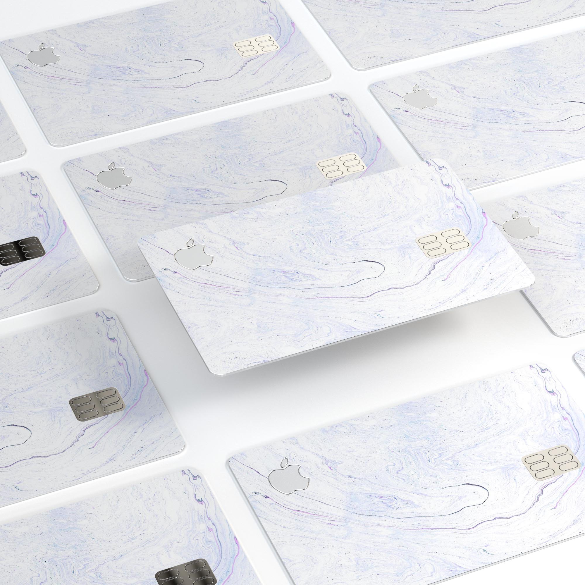 Light Purple Textured Marble skin for Apple Card, showcasing its premium vinyl texture and stylish design.