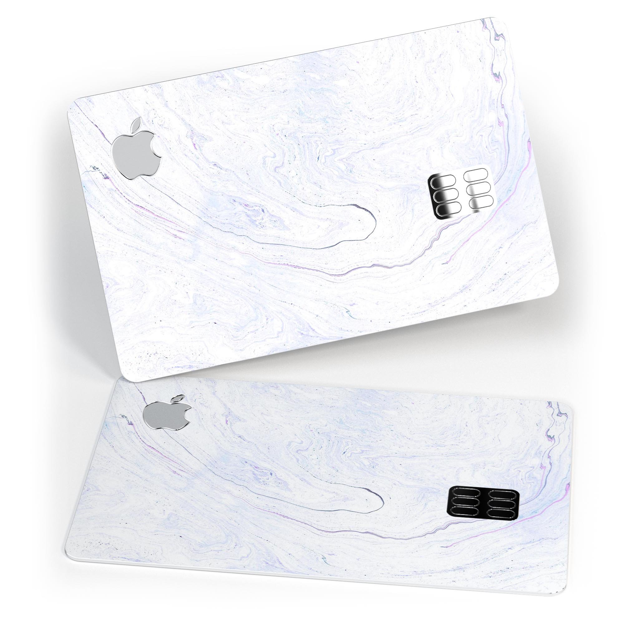 Light Purple Textured Marble skin for Apple Card, showcasing its premium vinyl texture and stylish design.