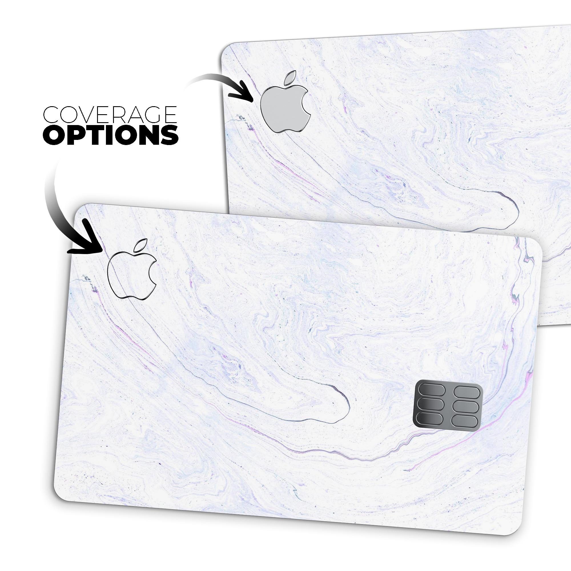 Light Purple Textured Marble skin for Apple Card, showcasing its premium vinyl texture and stylish design.